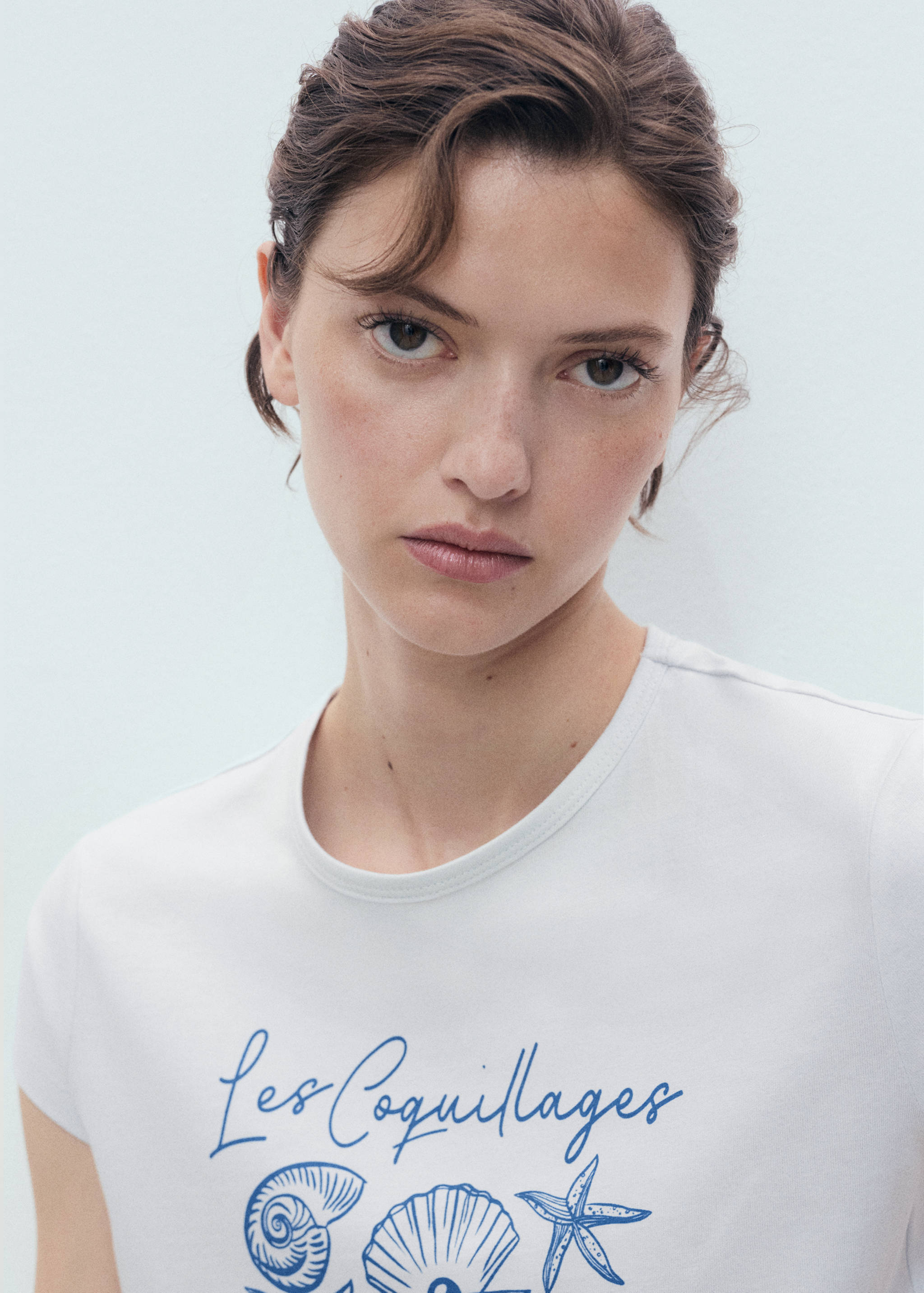 Printed cotton-blend t-shirt - Details of the article 1