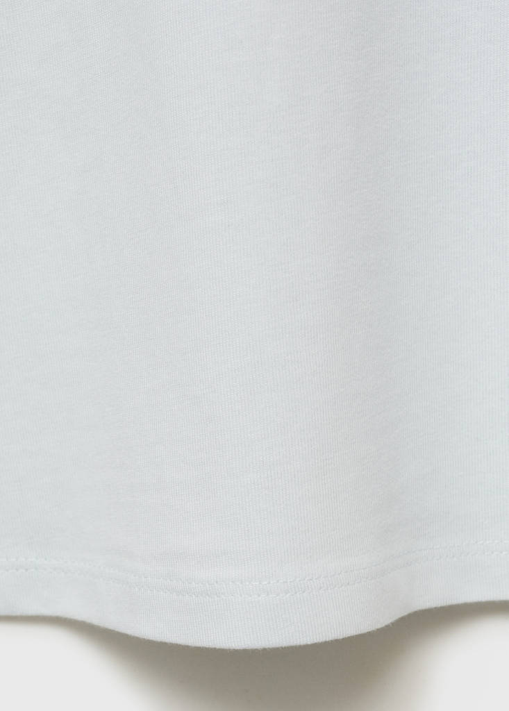 Printed cotton-blend t-shirt — Blue