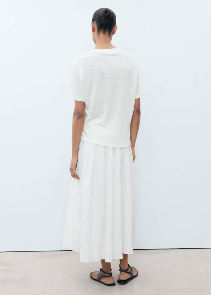 Short-sleeved linen t-shirt — Off White