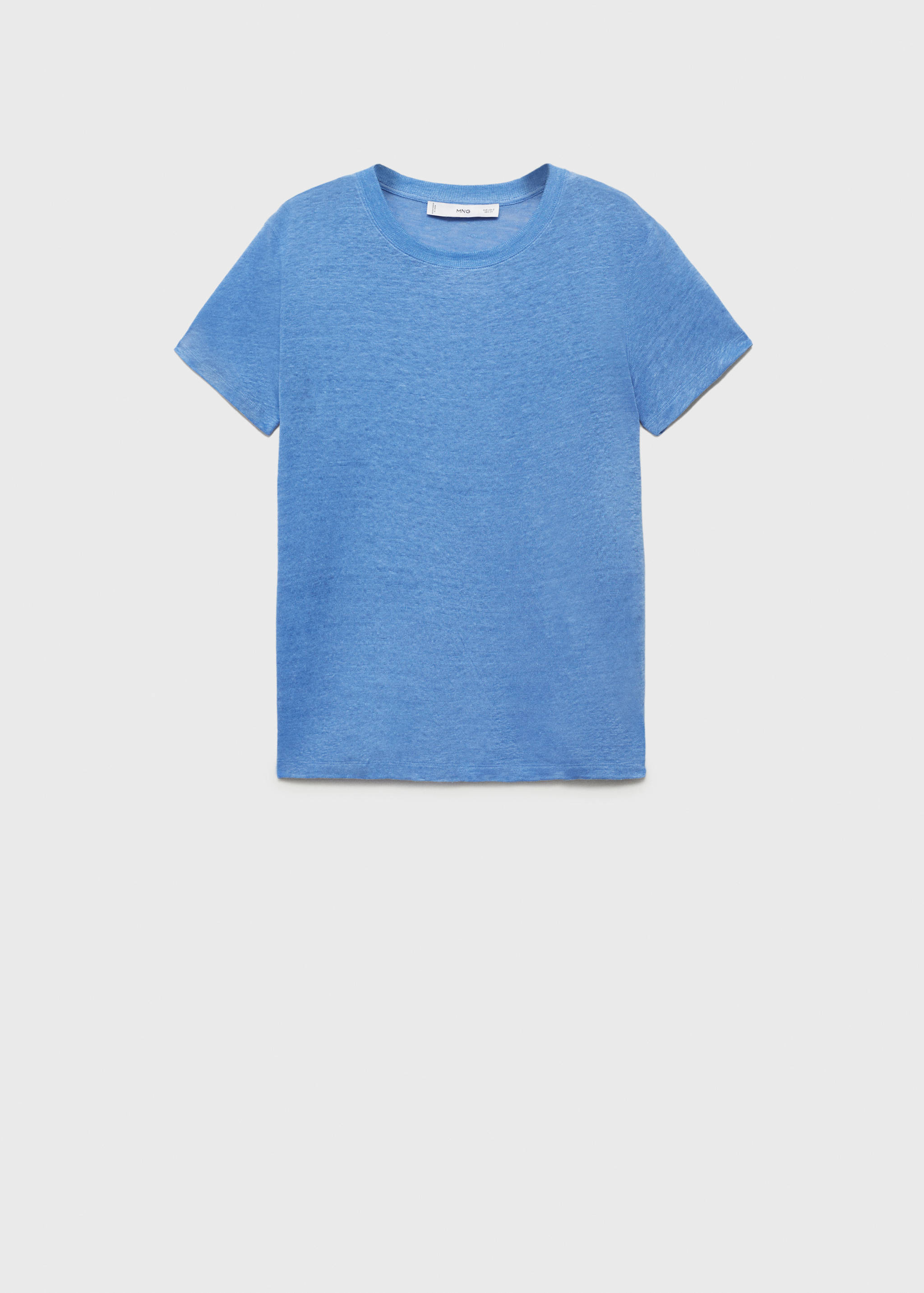 Short-sleeved linen t-shirt - Article without model