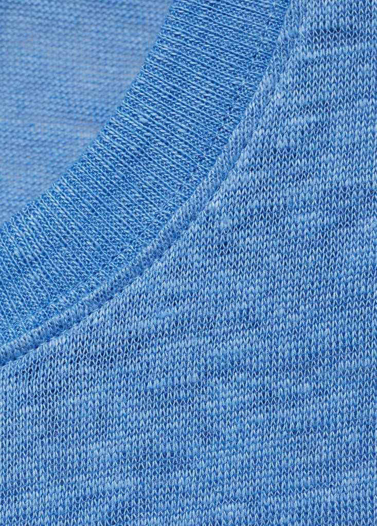 Short-sleeved linen t-shirt — Sky Blue