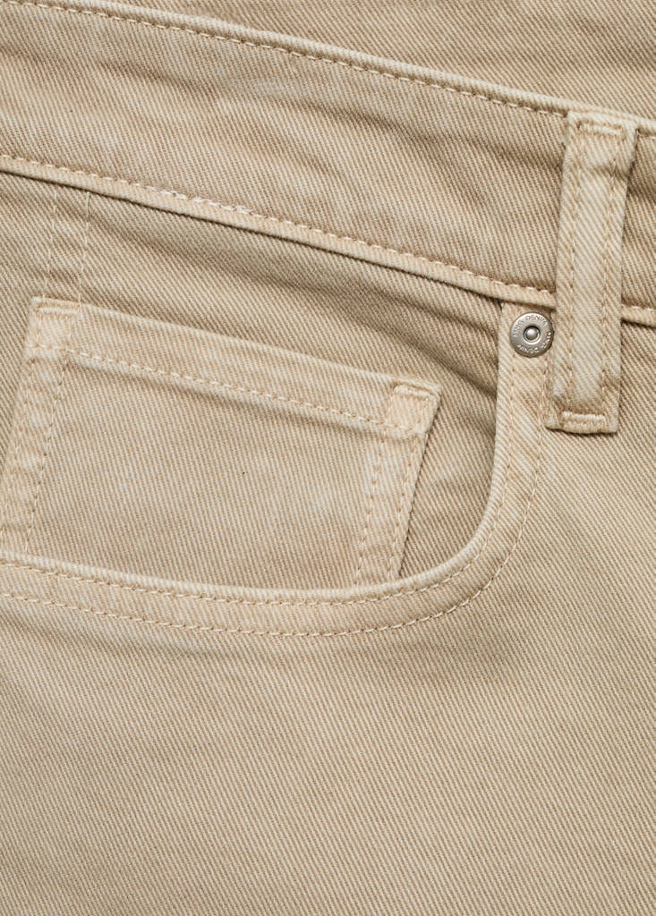 Slim-fit denim bermuda shorts — Sand