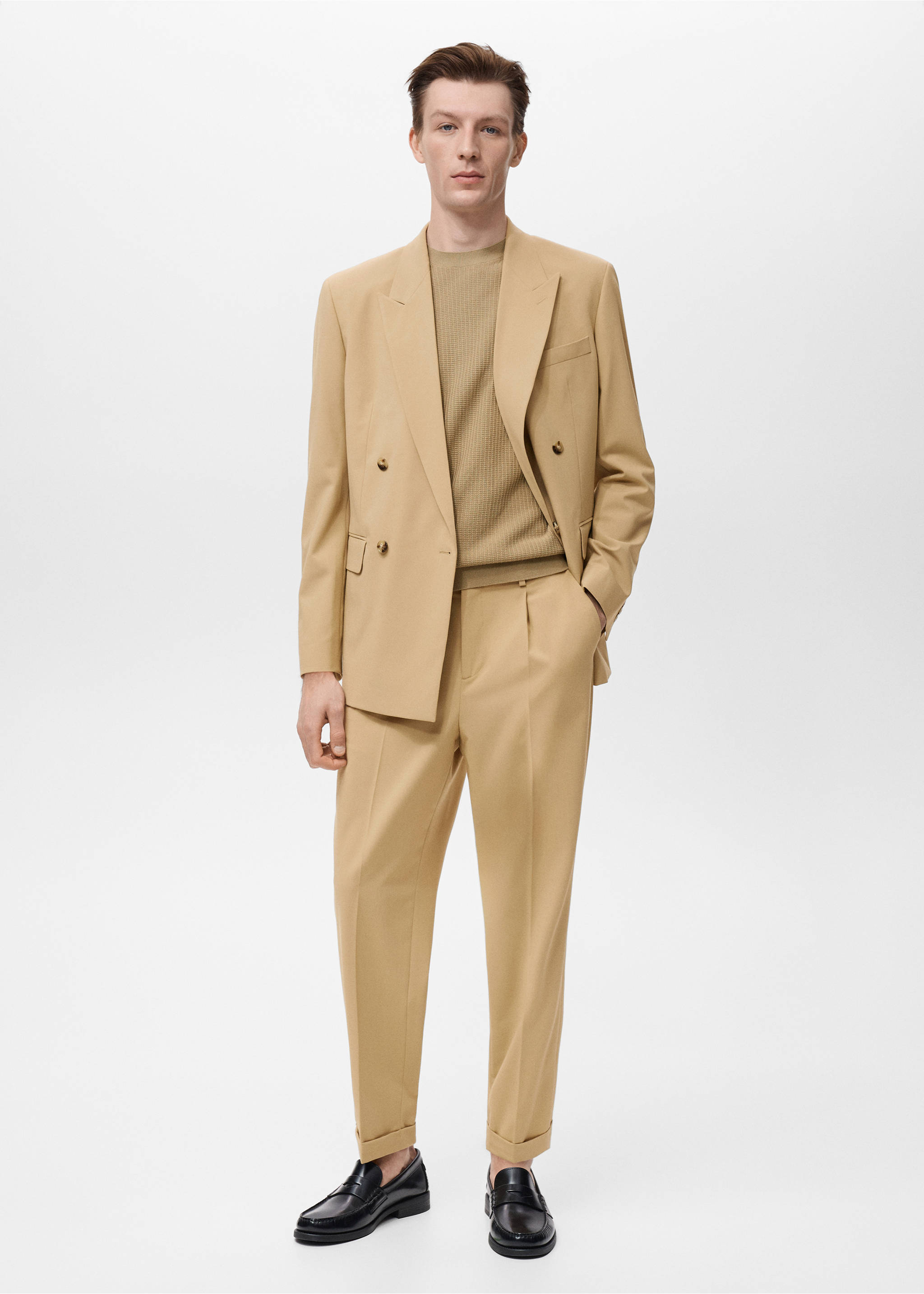 Boston regular-fit suit pants - General plane, Beige. Ref: 17081227-00.