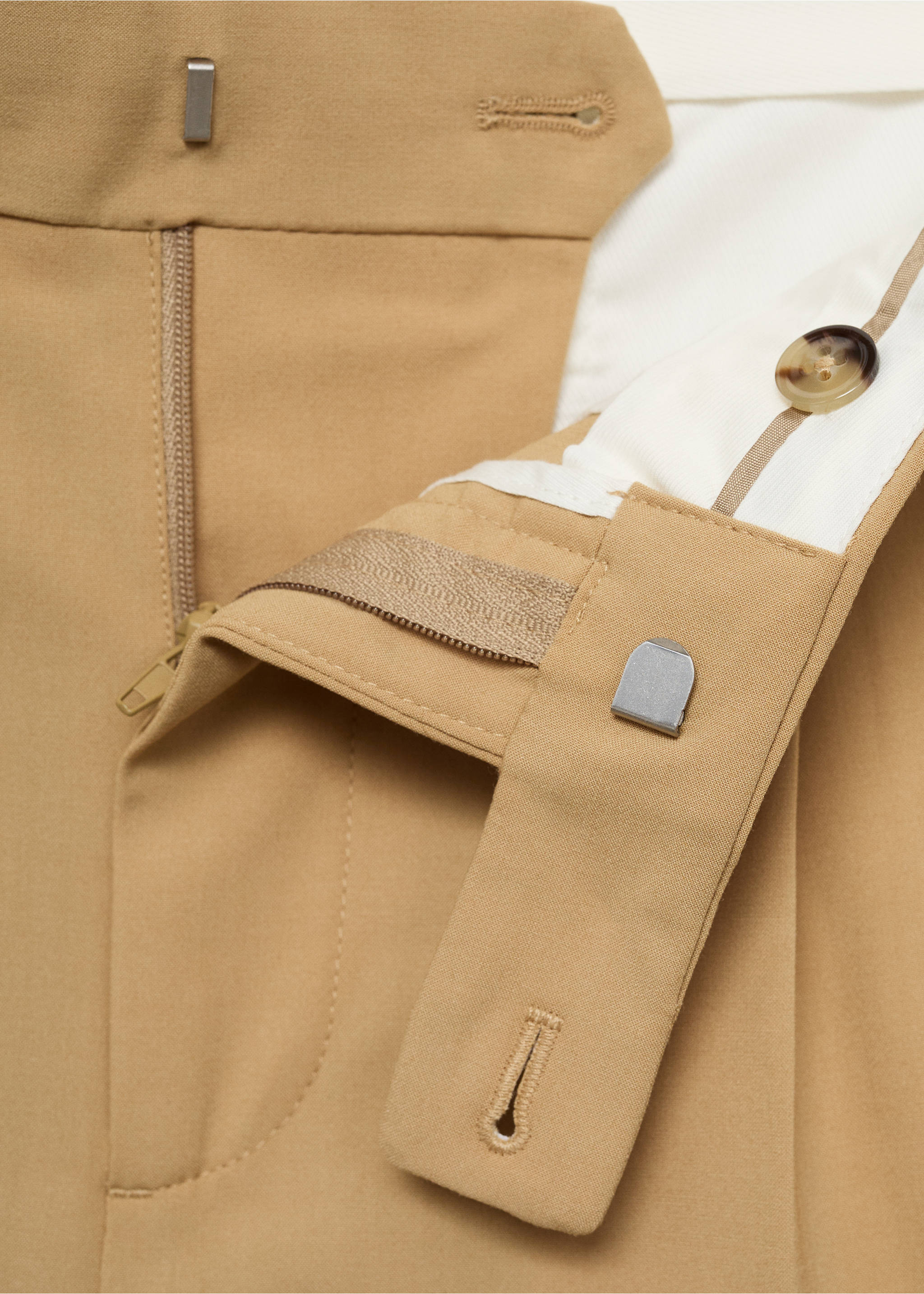 Boston regular-fit suit pants - Details of the article 0, Beige. Ref: 17081227-00.