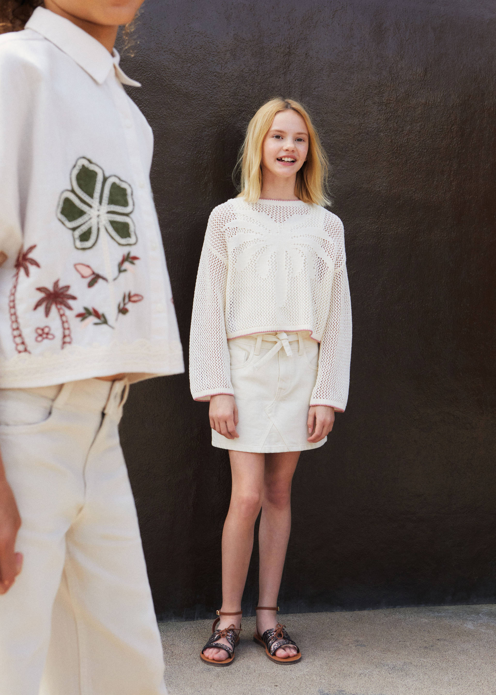 Knit sweater with lace pattern - Details of the article 6