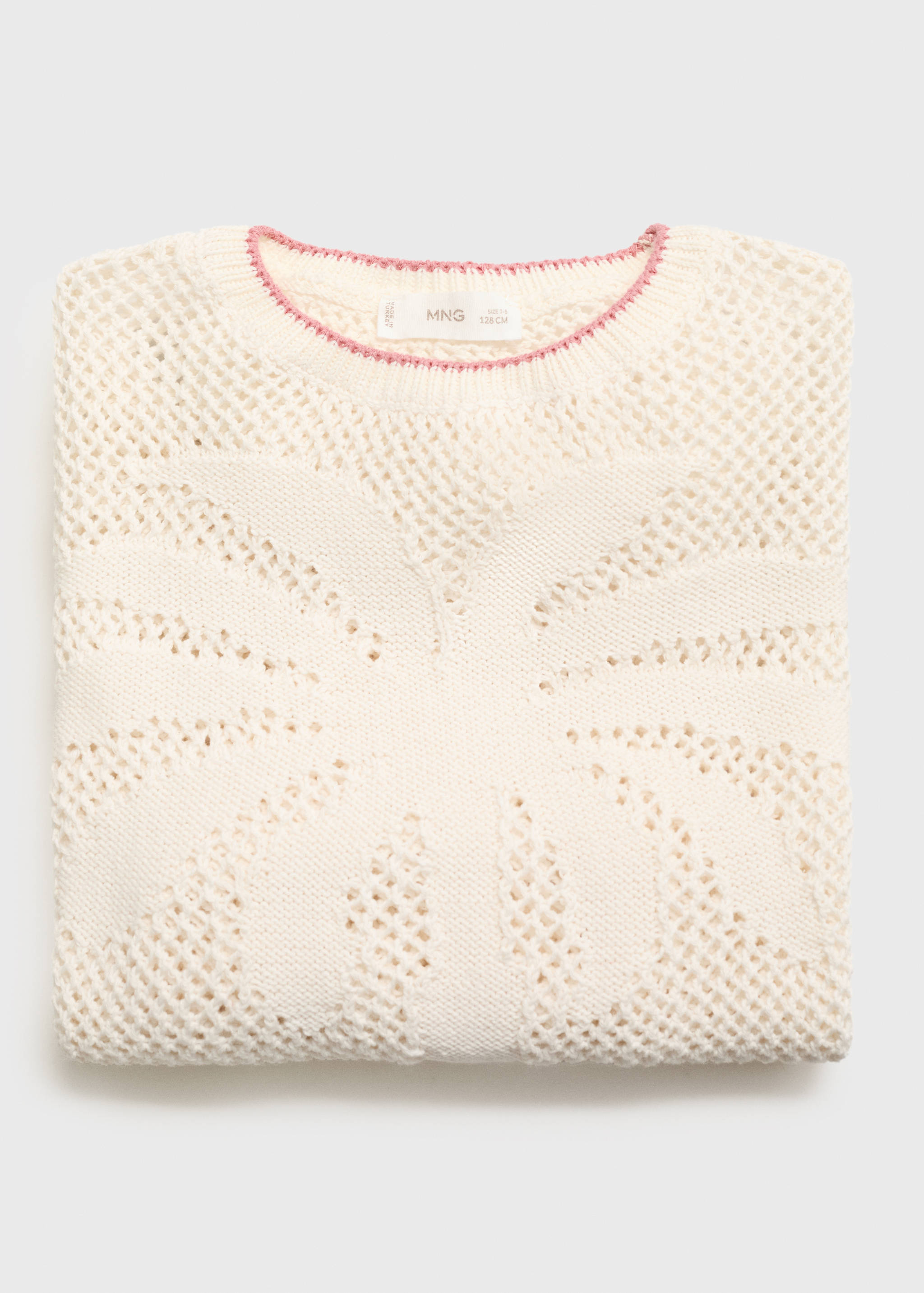 Knit sweater with lace pattern - Details of the article 0