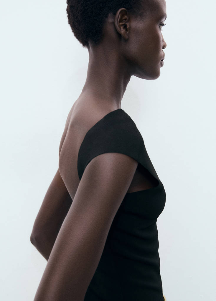 Open-back top — Black