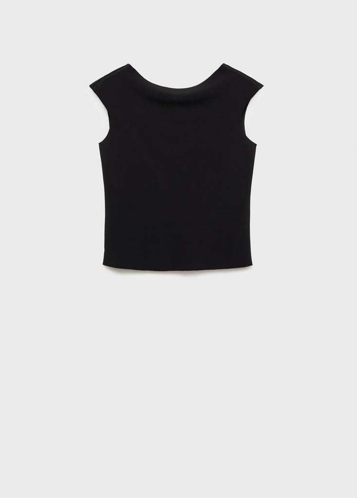 Open-back top — Black