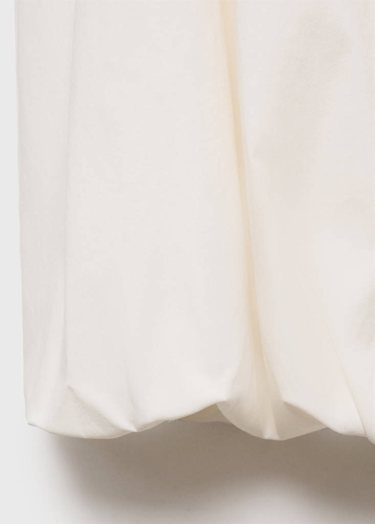 Long balloon skirt — Ecru