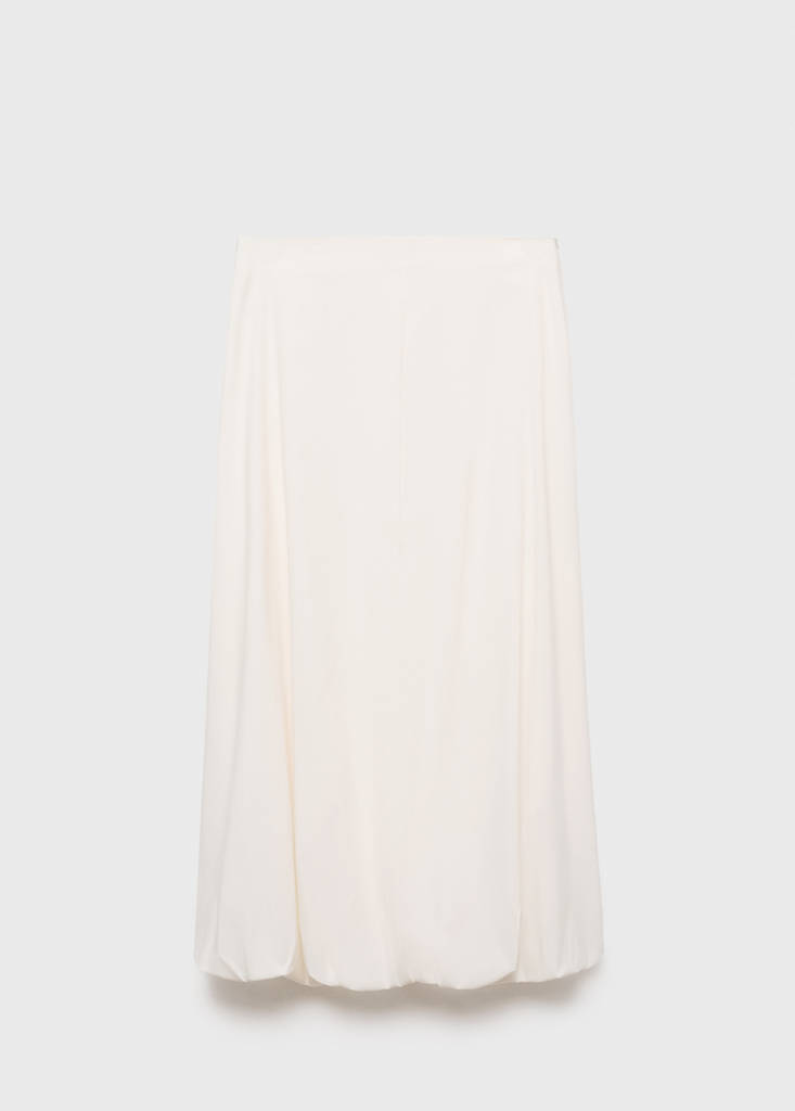 Long balloon skirt — Ecru