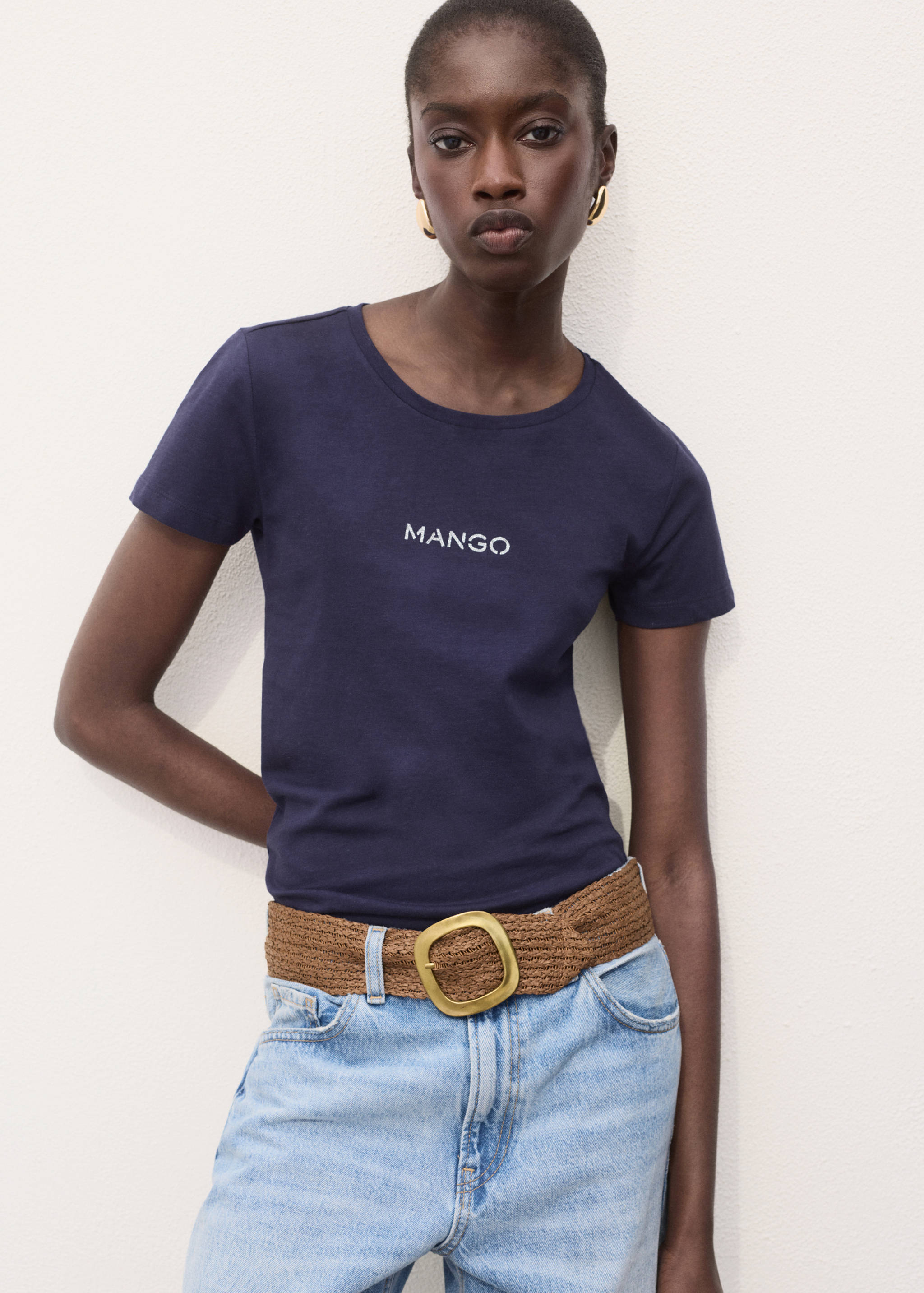 Logo cotton T-shirt - Medium plane