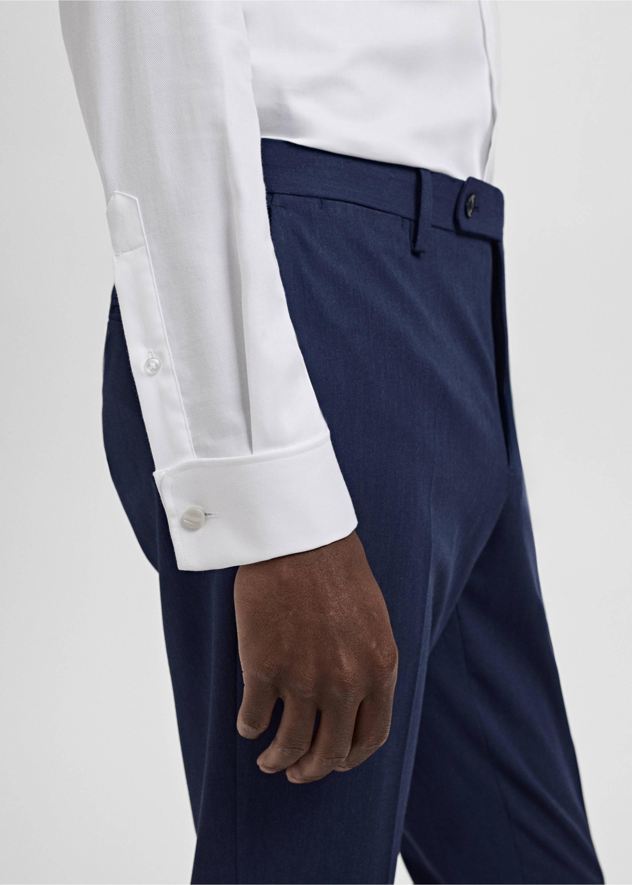 Chemise costume 100 % coton - Détail de l'article 3, Blanc. Ref: 17081239-00.