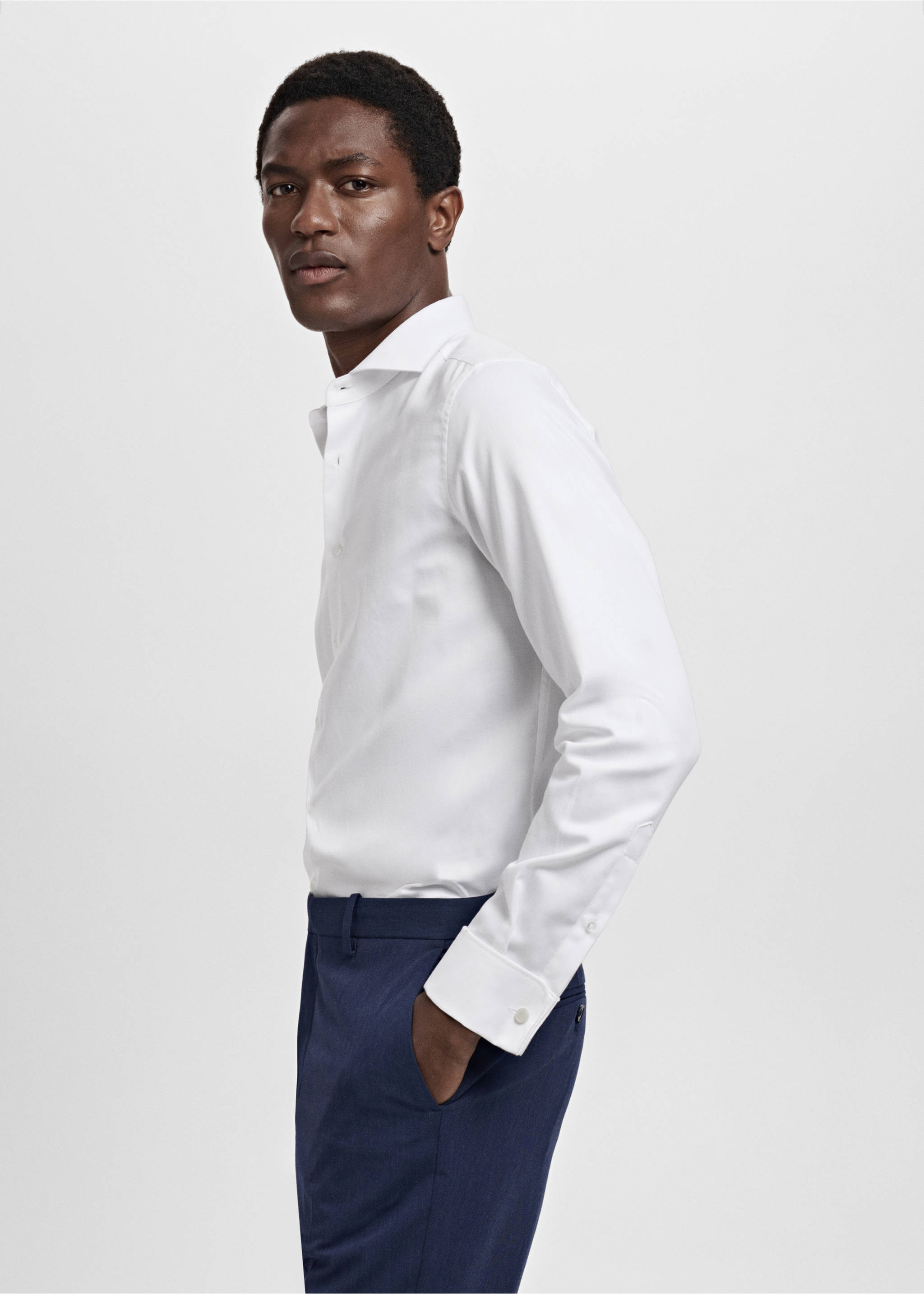 Chemise costume 100 % coton - Détail de l'article 2, Blanc. Ref: 17081239-00.