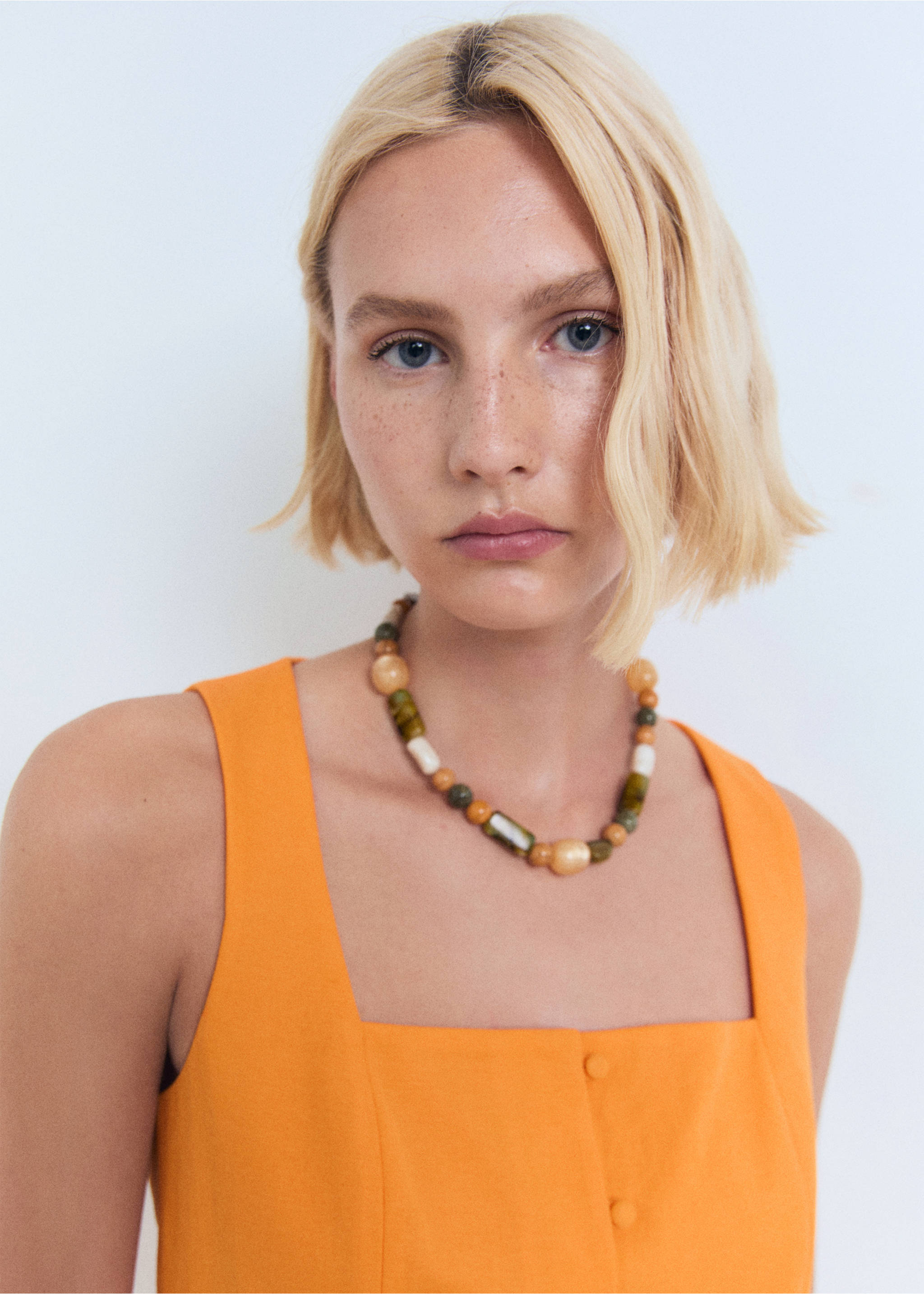 Top algodón botones - Detalle del artículo 1, Naranja. Ref: 17081241-00.