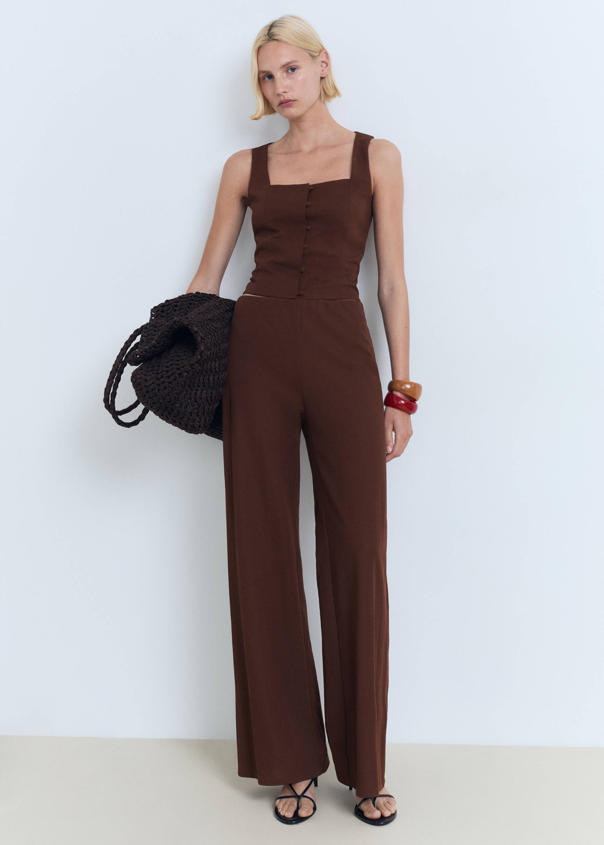 Top algodón botones - Plano general