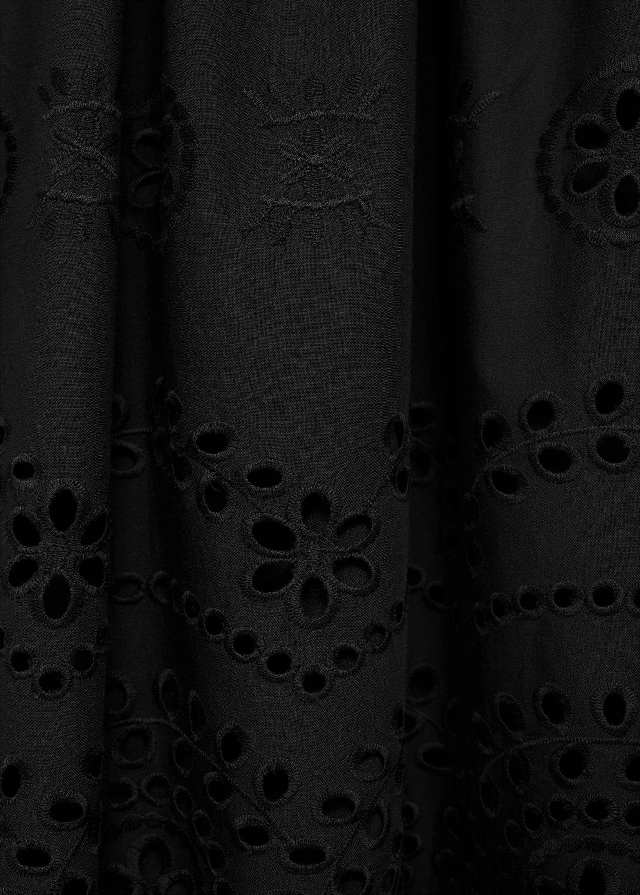 Openwork embroidered combined dress - Details of the article 0