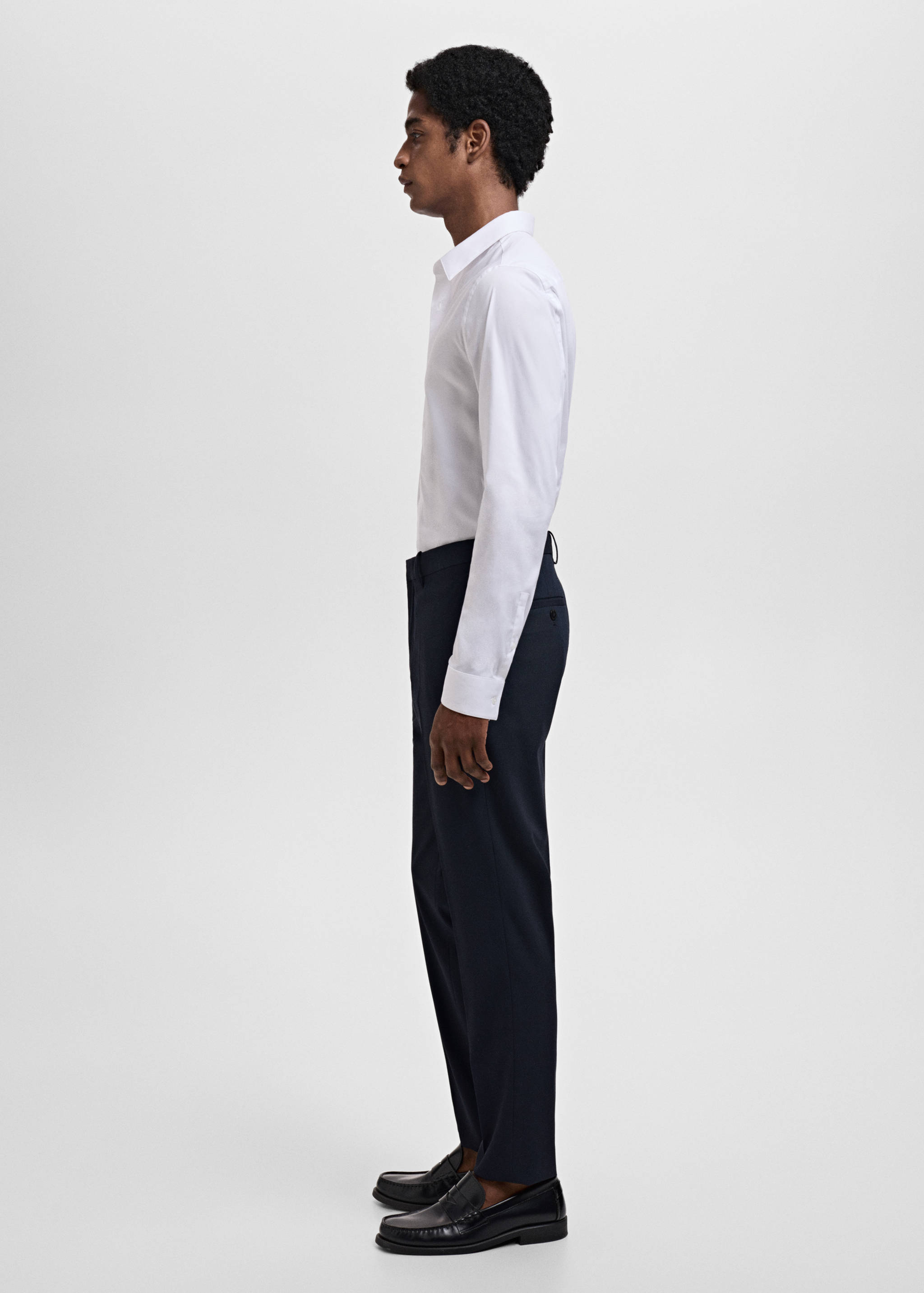 Slim fit cotton suit shirt - Details of the article 2