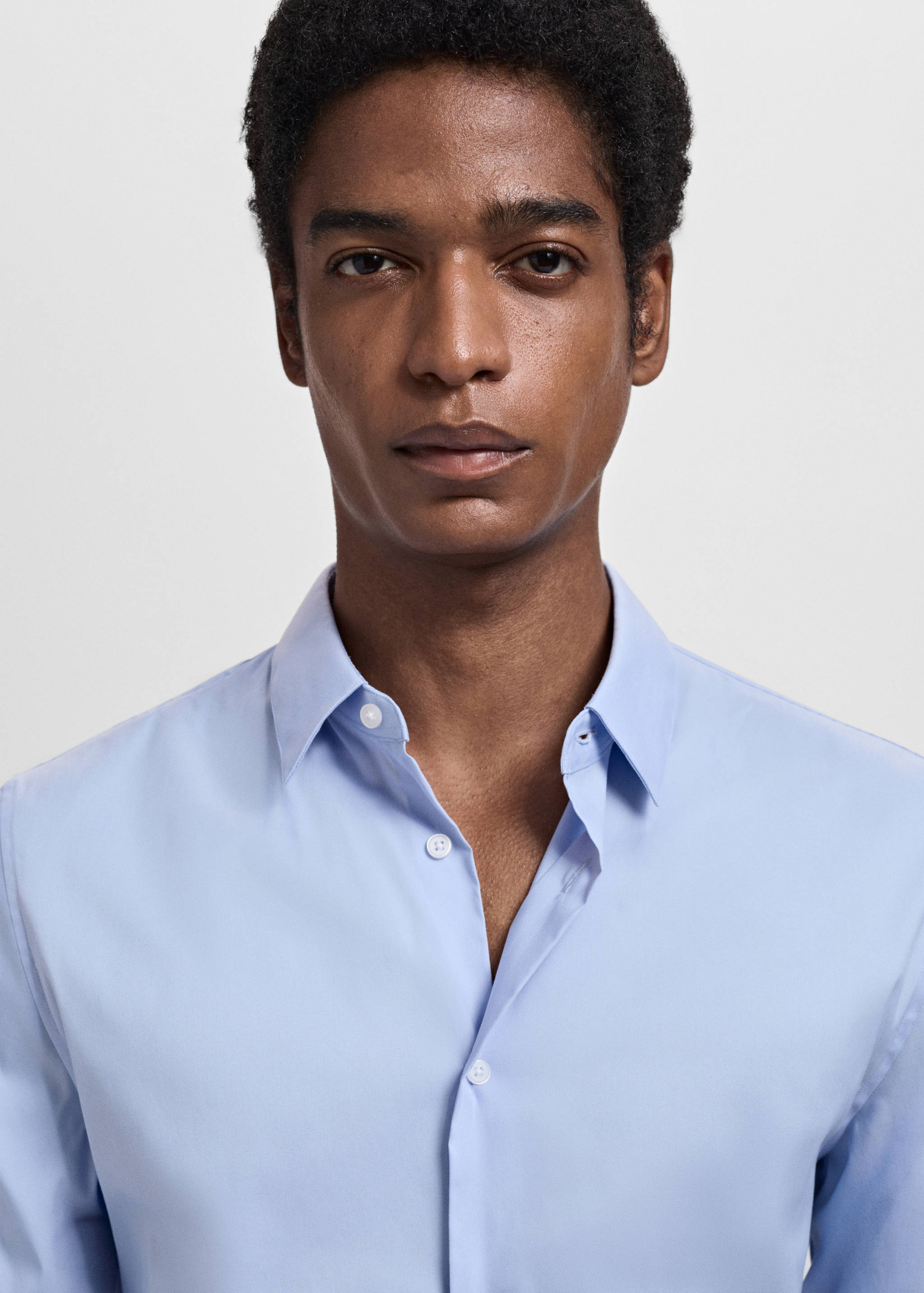 Slim fit cotton suit shirt - Details of the article 1