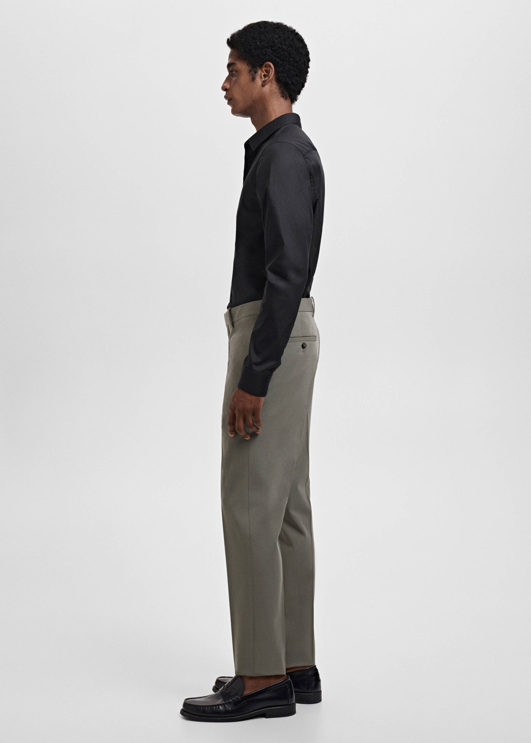 Slim fit cotton suit shirt - Details of the article 2