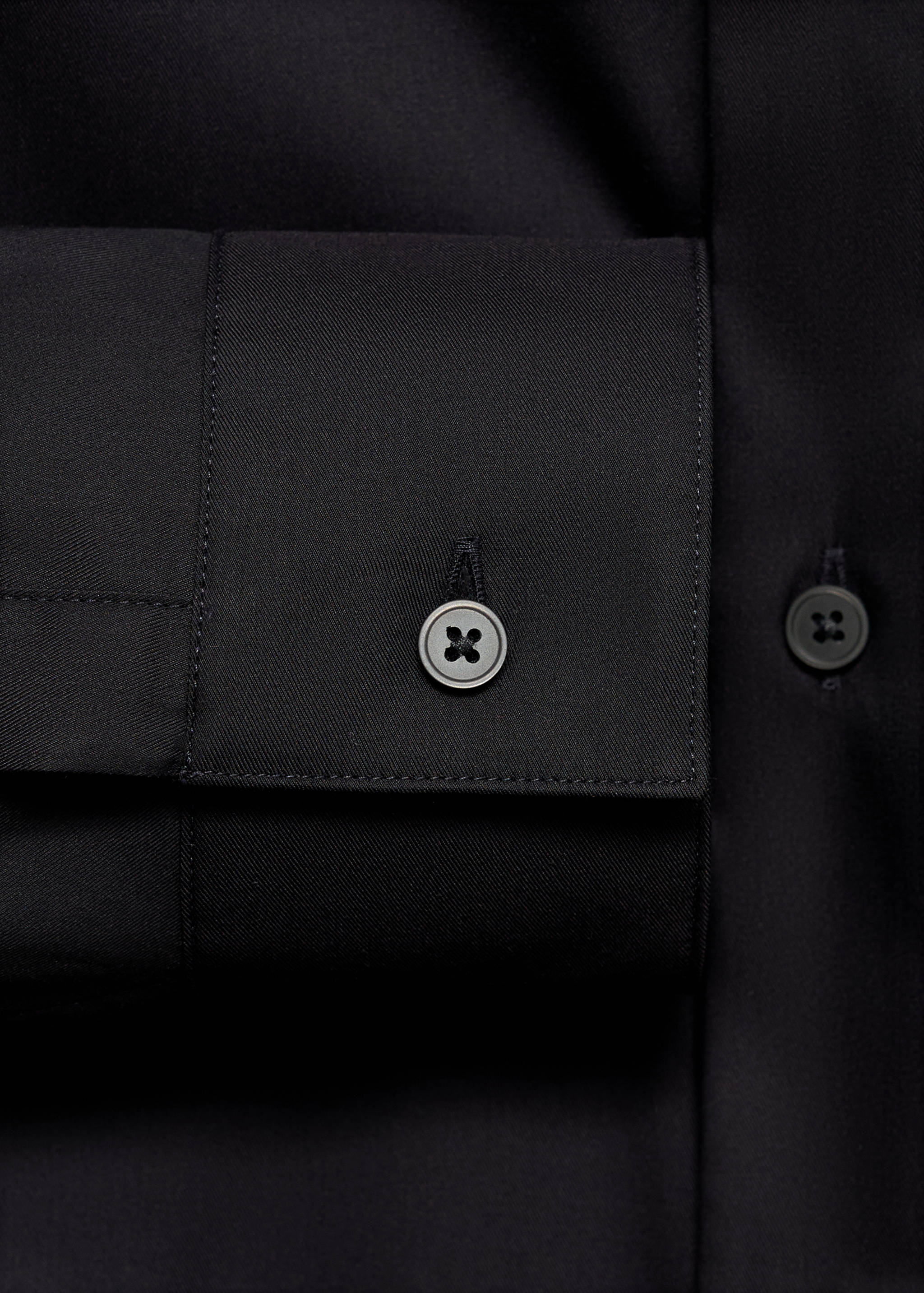 Slim fit cotton suit shirt - Details of the article 0