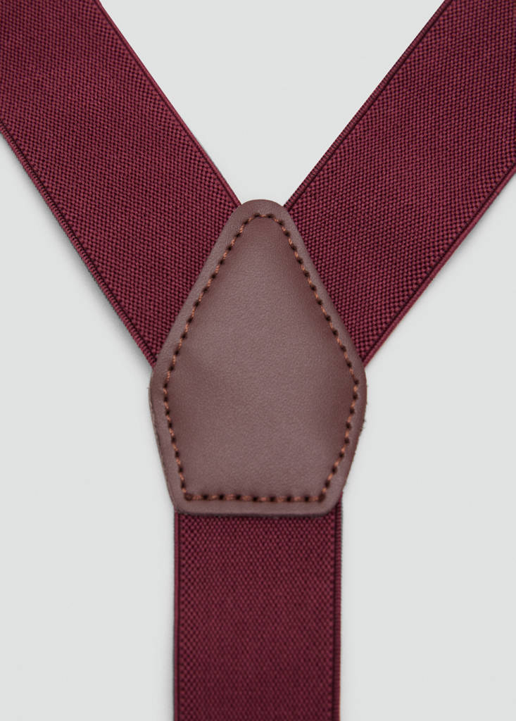 Adjustable elastic straps with leather details - thumbnail 4