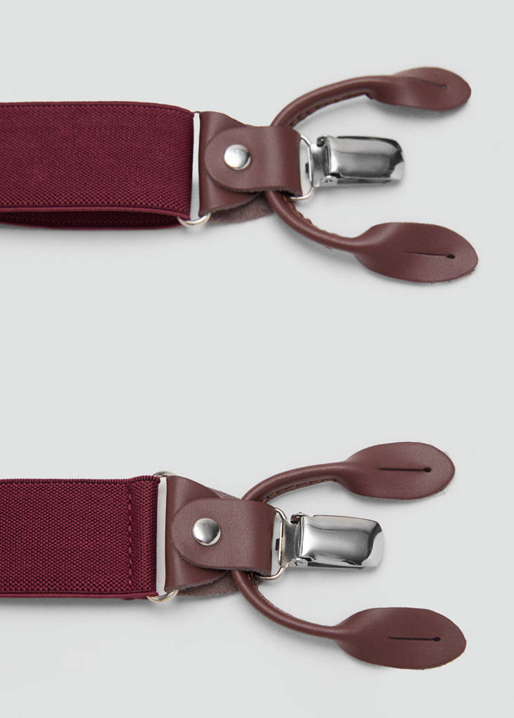 Adjustable elastic straps with leather details - thumbnail 6