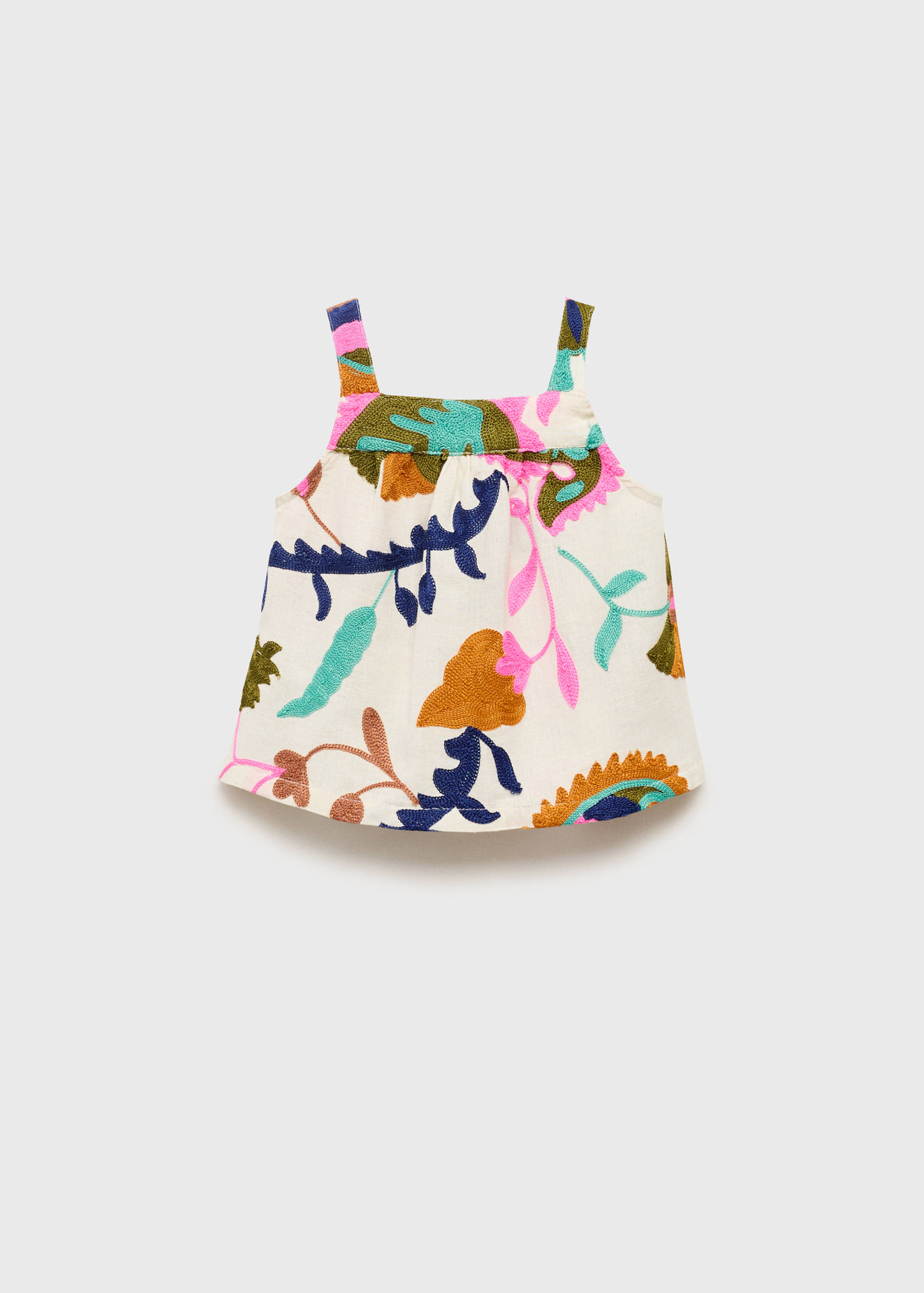 Embroidered linen blouse - Article without model