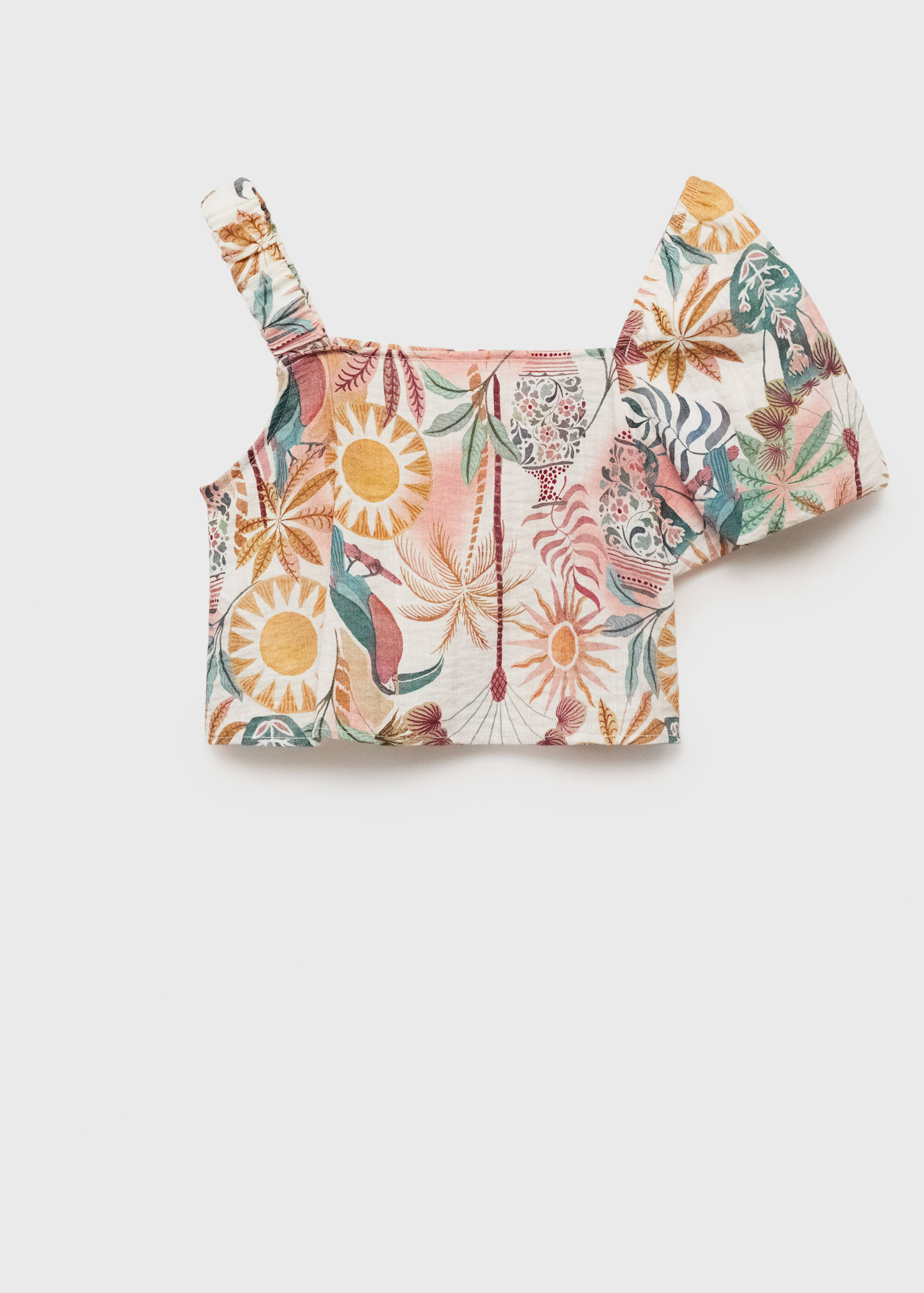 Asymmetrical printed blouse - Article without model