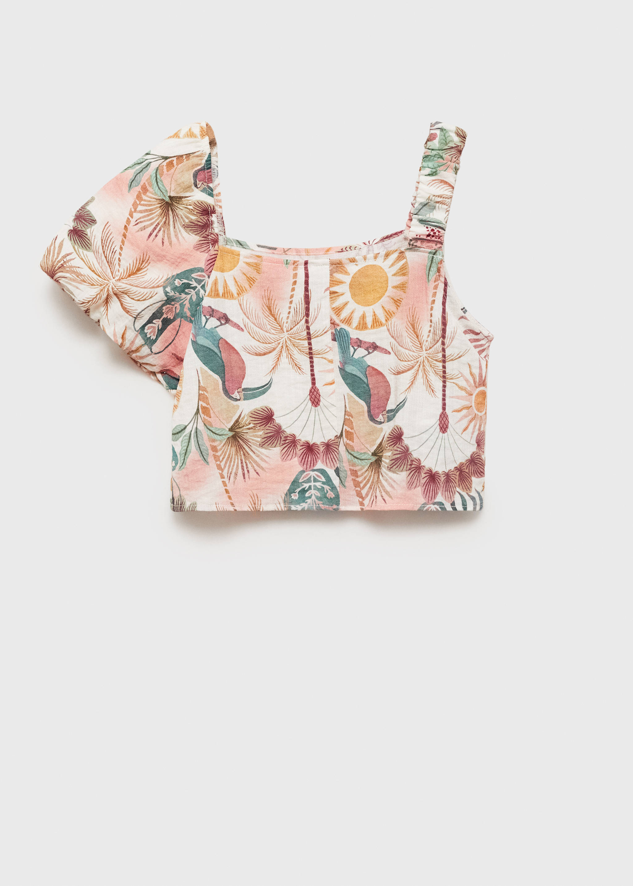 Asymmetrical printed blouse - Reverse of the article