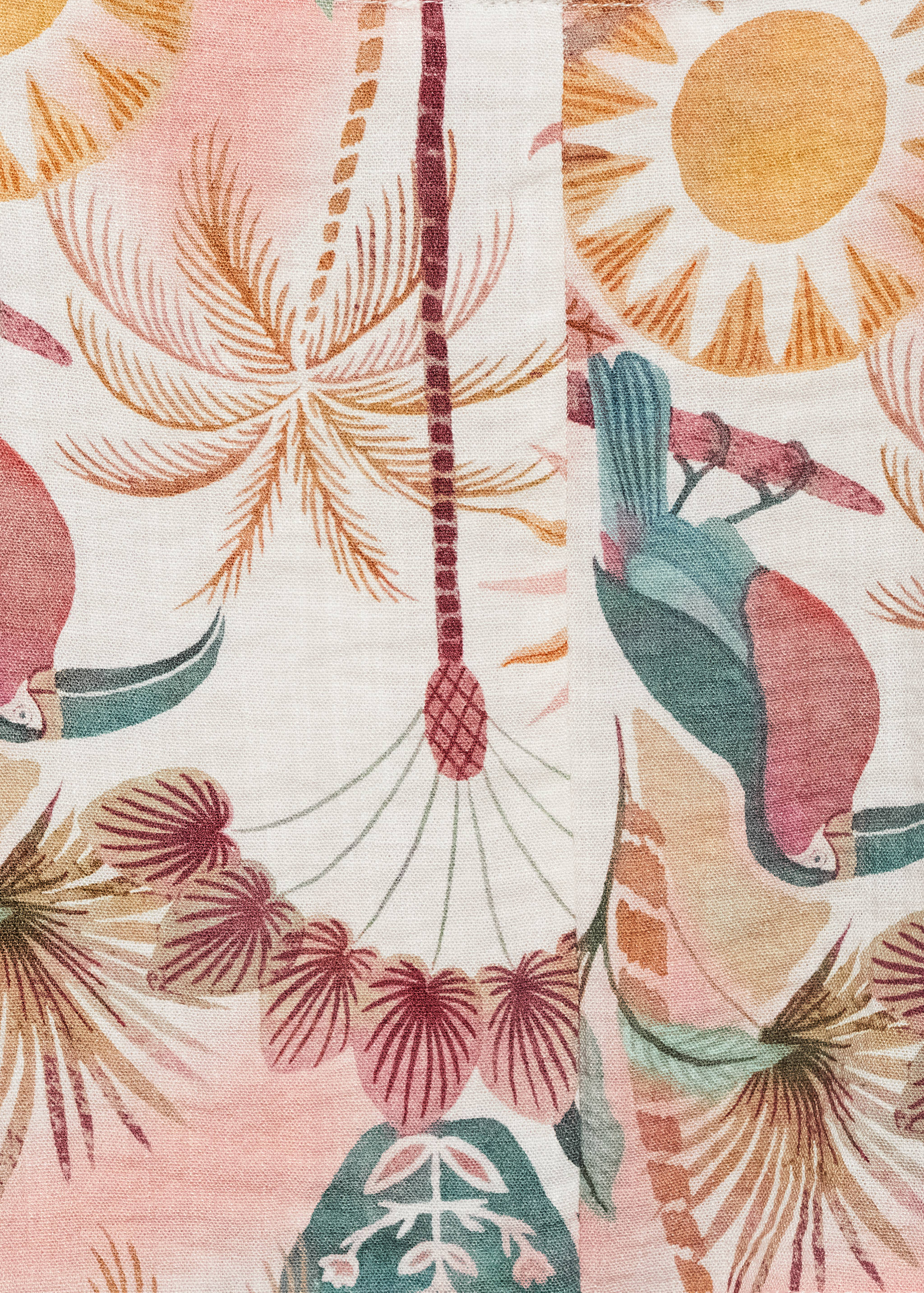 Asymmetrical printed blouse - Details of the article 0