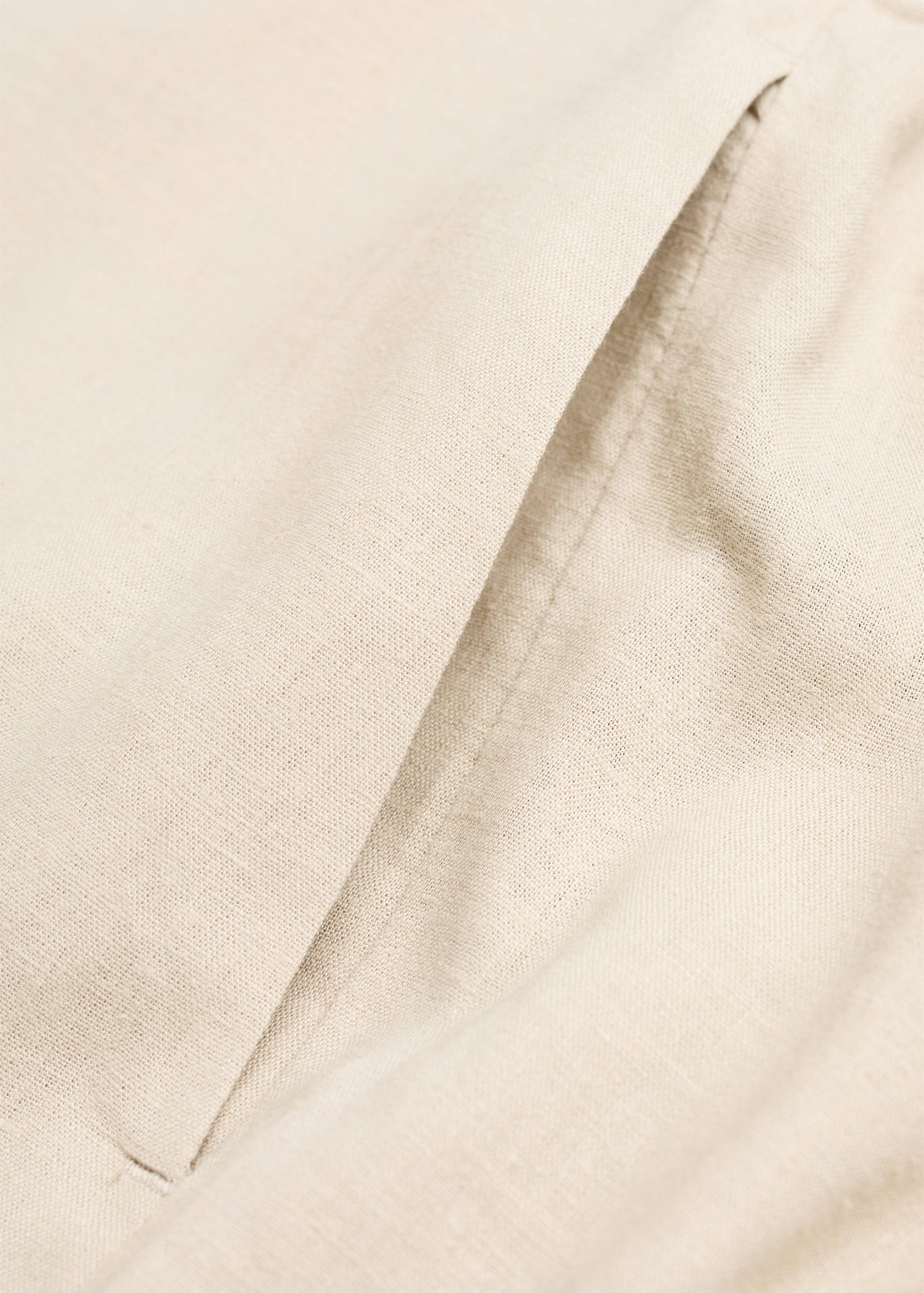 Cropped linen-blend trousers - Details of the article 8