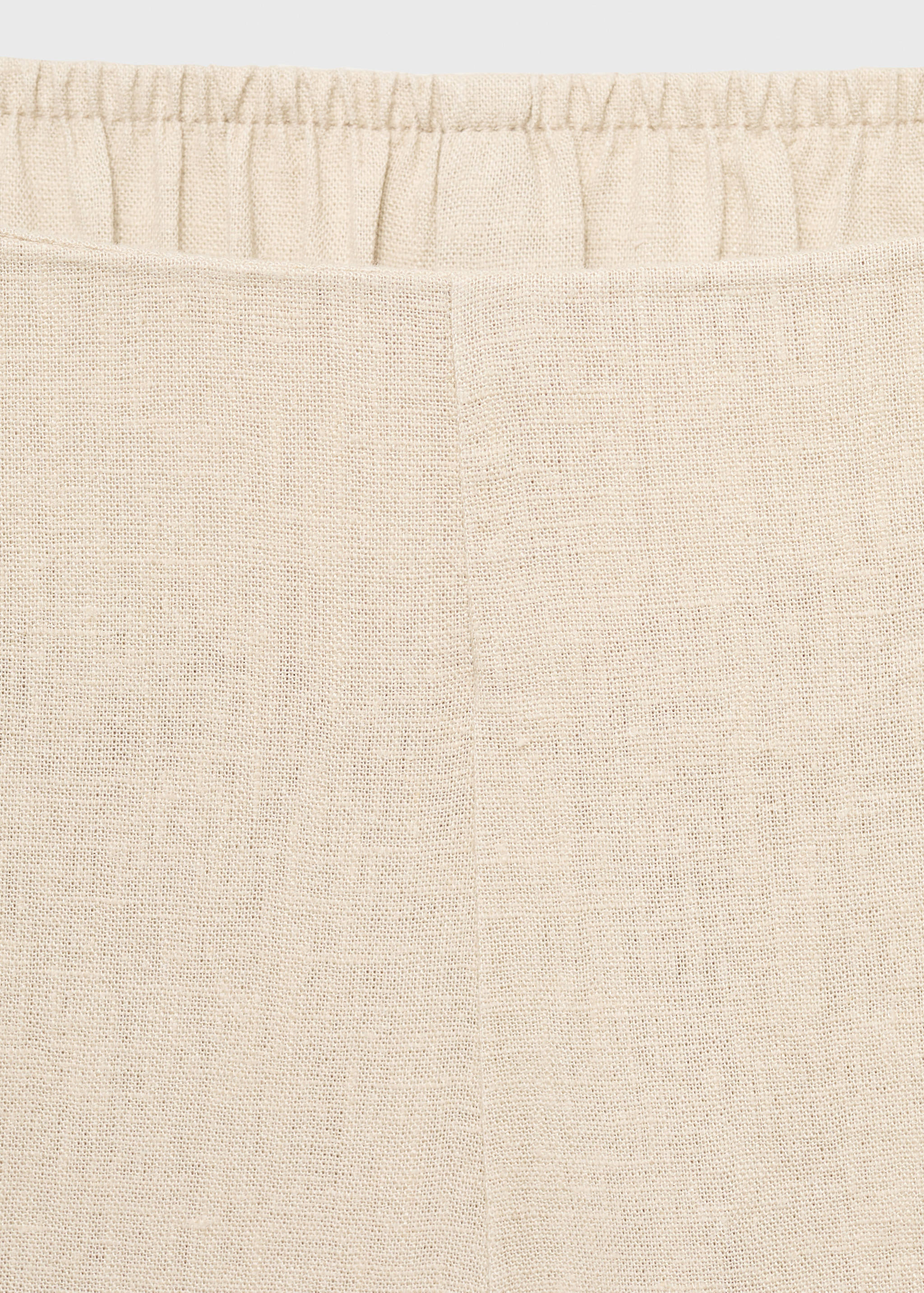 Cropped linen-blend trousers - Details of the article 0