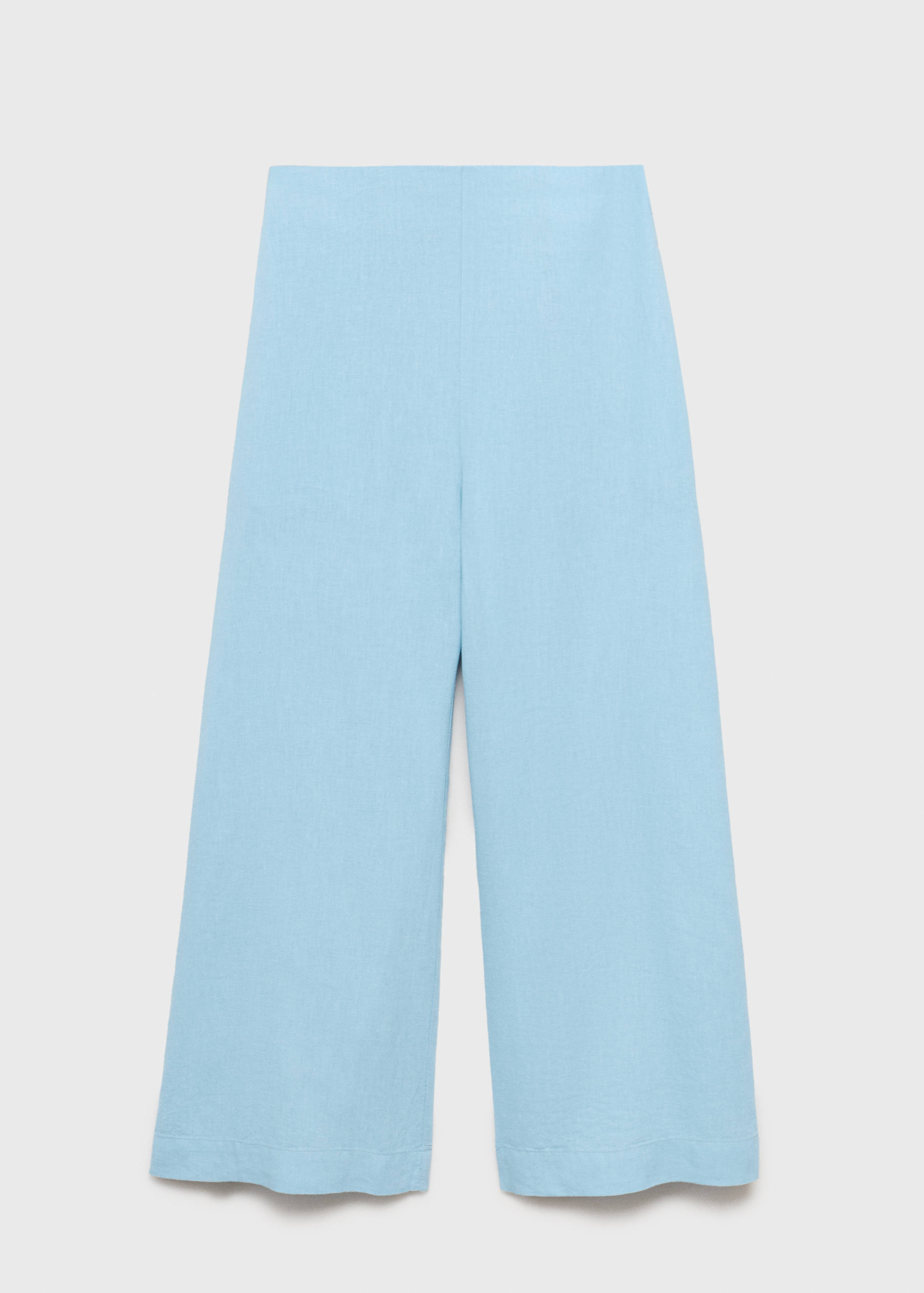 Cropped linen-blend trousers - Article without model