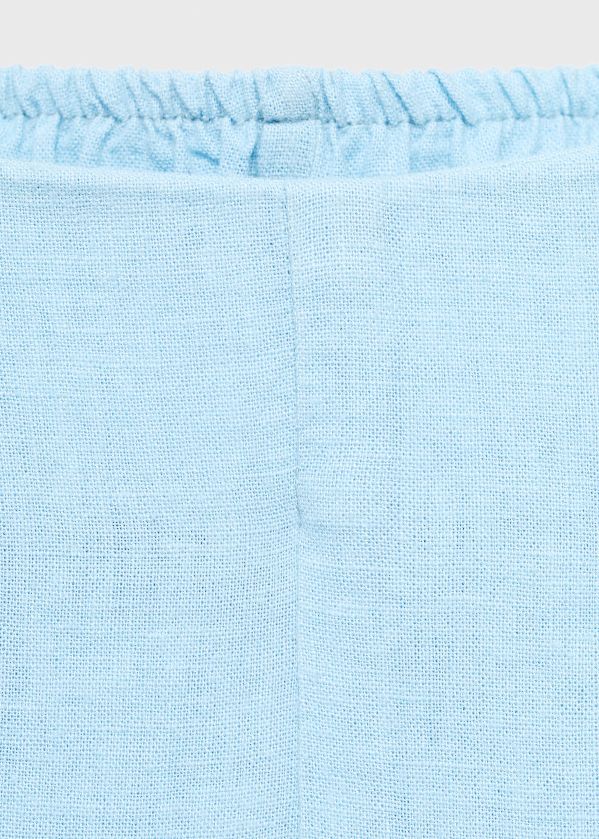 Cropped linen-blend trousers - Details of the article 8