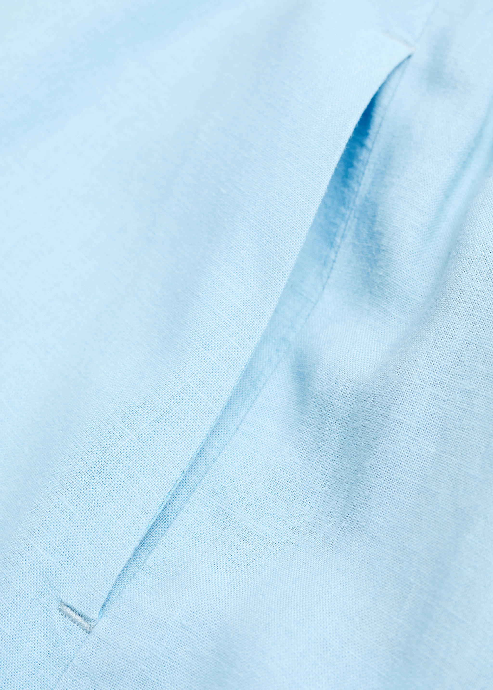 Cropped linen-blend trousers - Details of the article 0