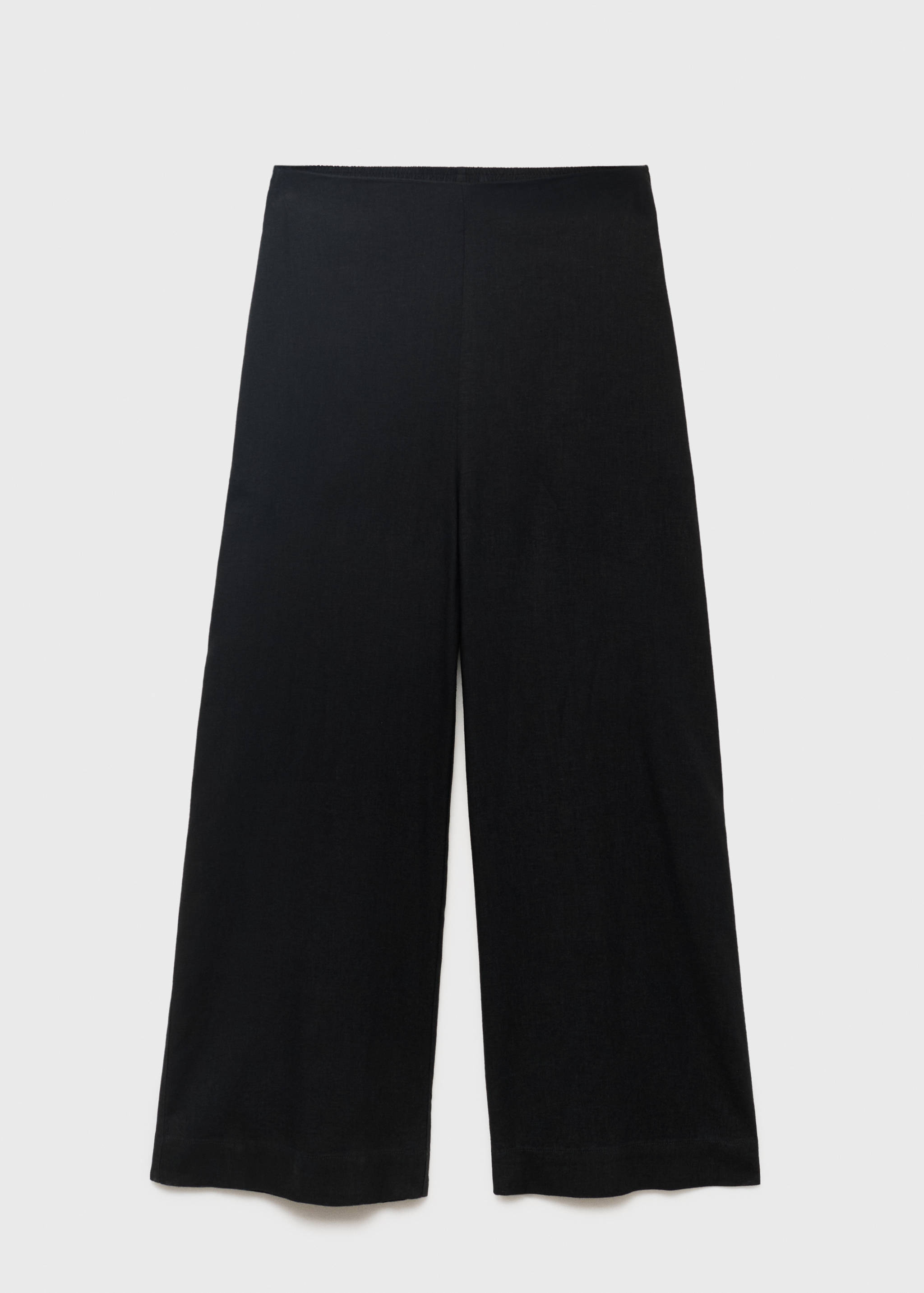 Cropped linen-blend trousers - Article without model