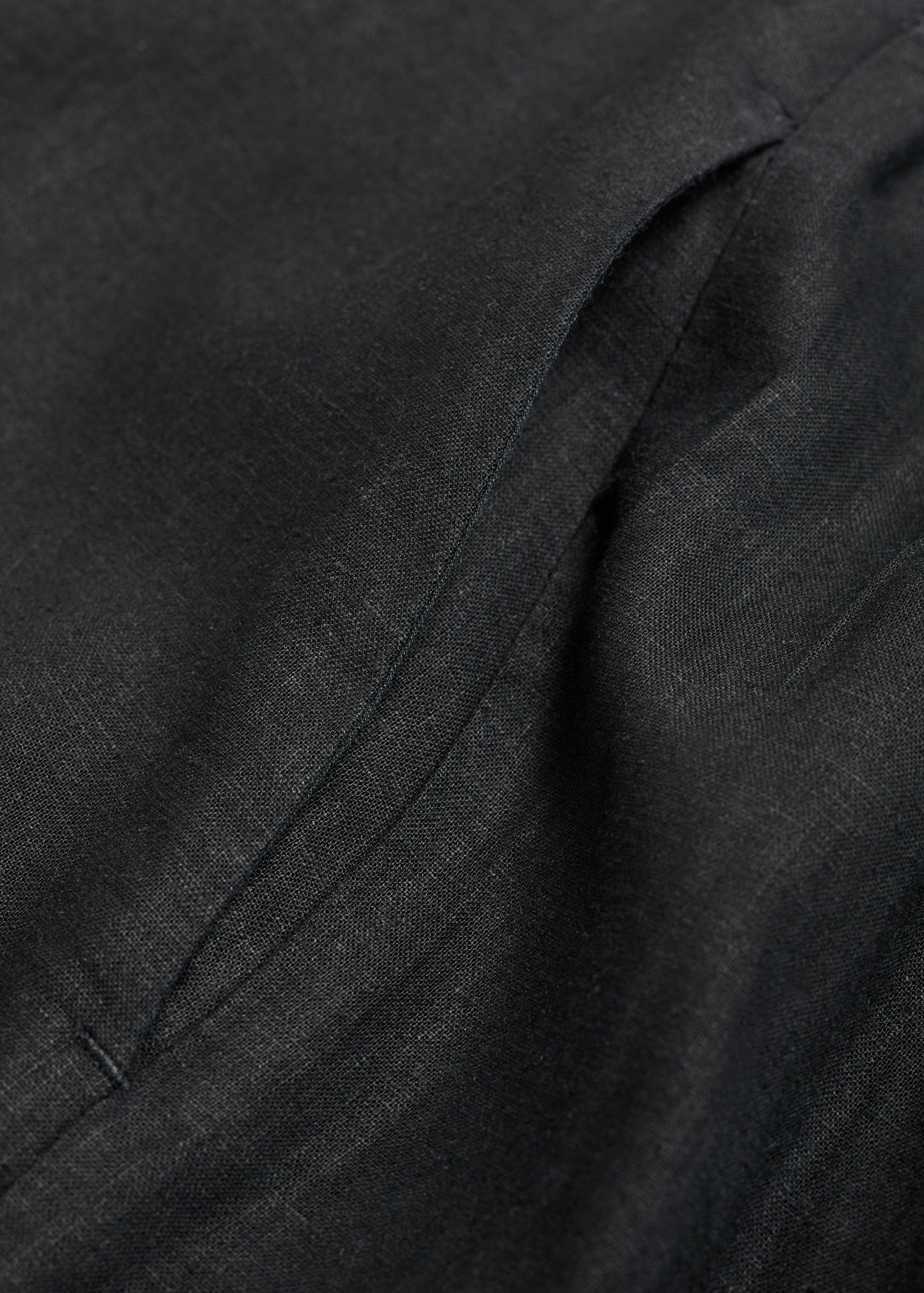 Cropped linen-blend trousers - Details of the article 0