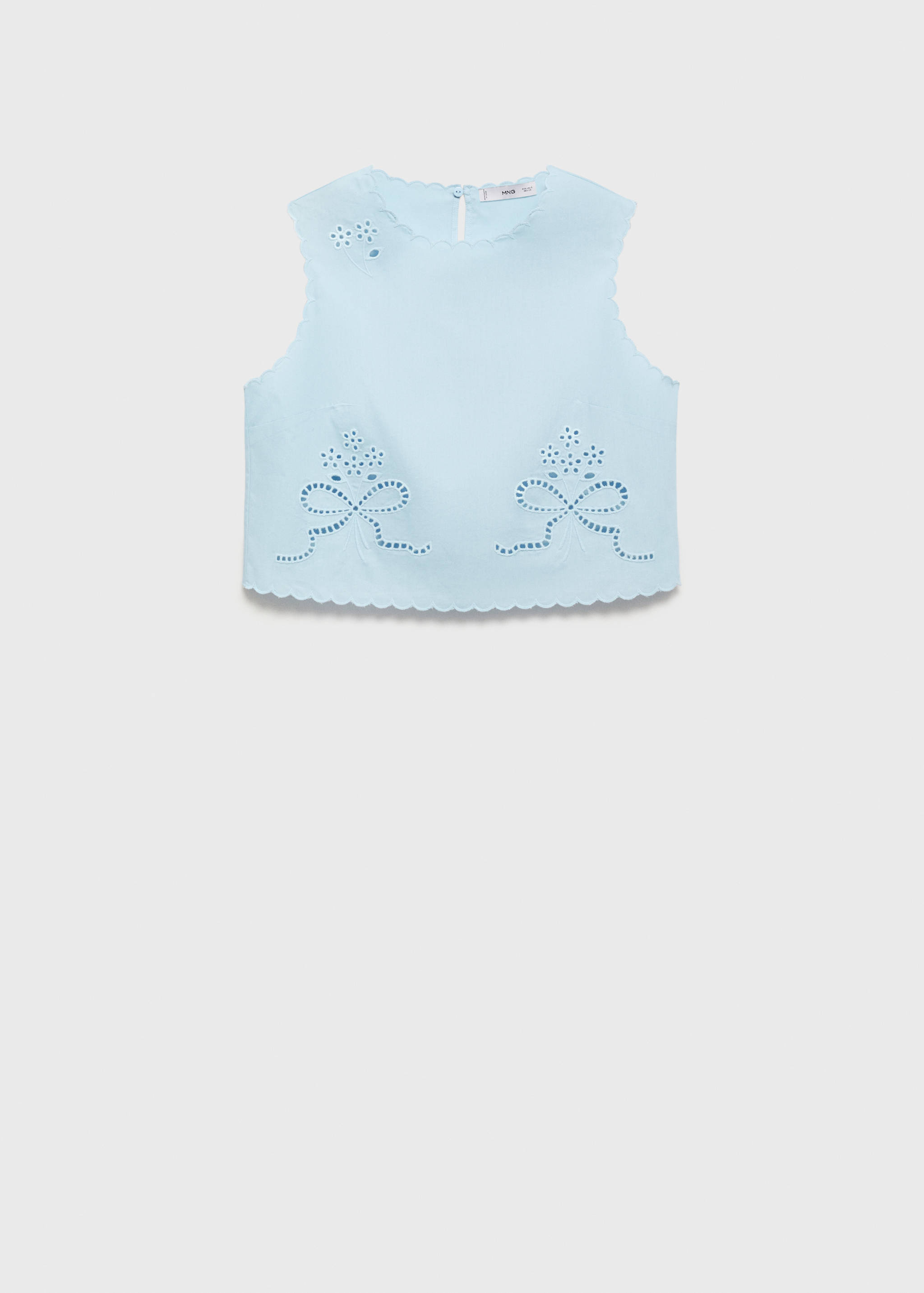 Embroidered crop top - Article without model