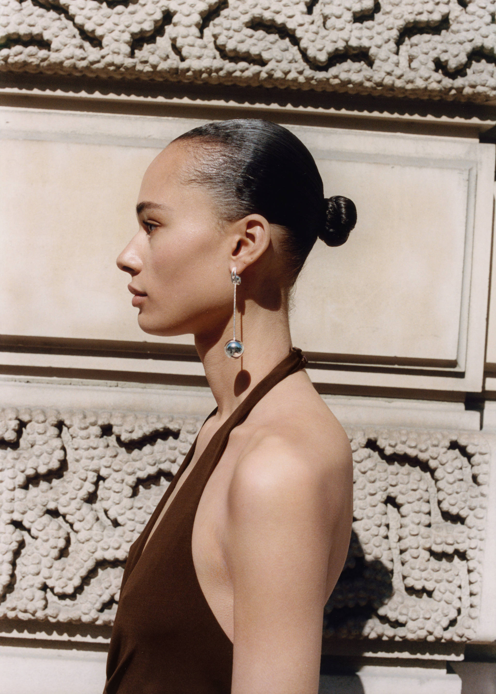 Thread sphere earrings - General plane