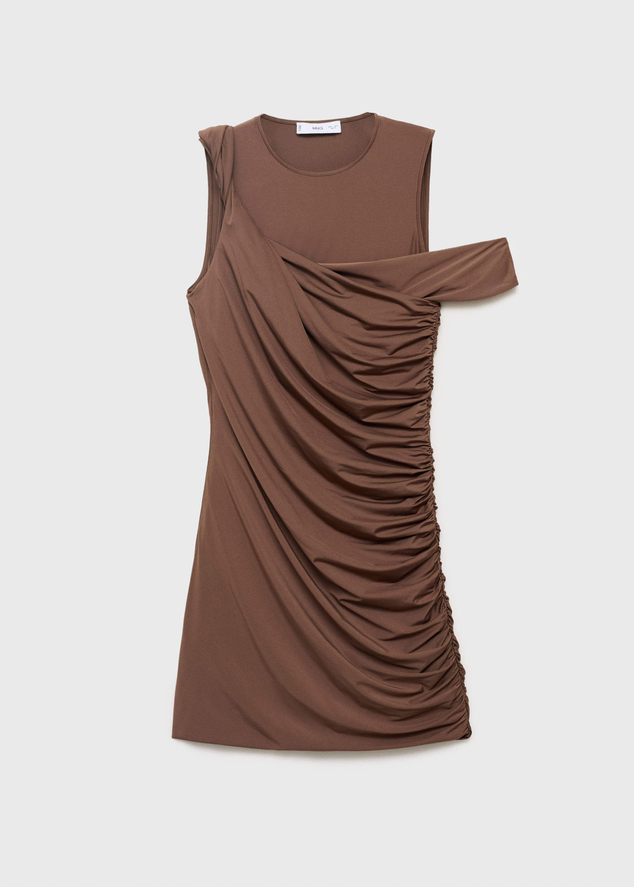 Draped dress with asymmetrical straps - Article without model
