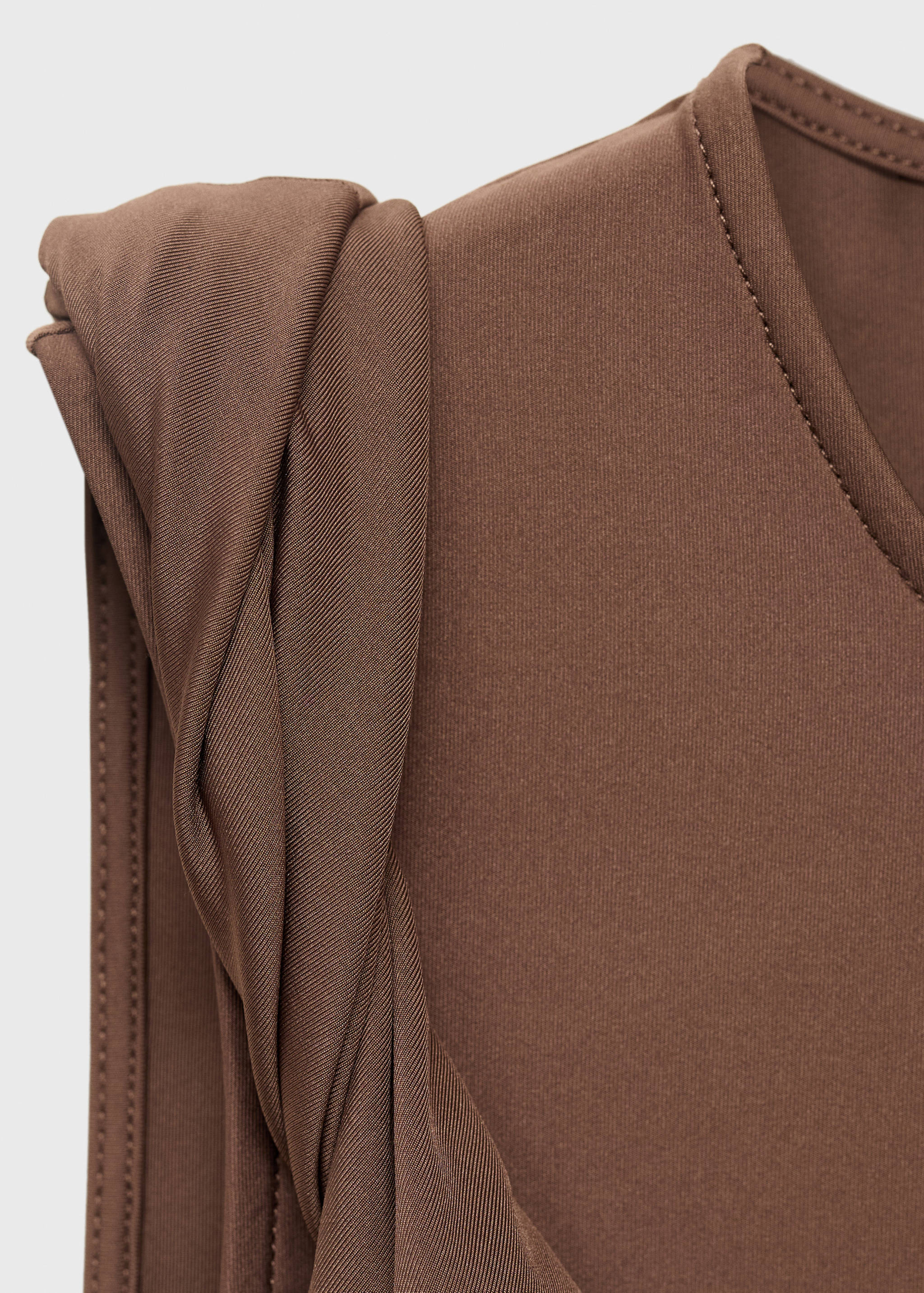 Draped dress with asymmetrical straps - Details of the article 0