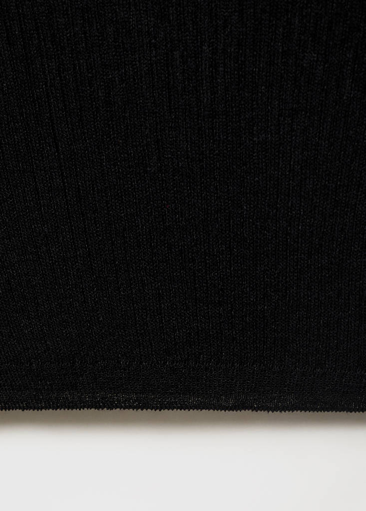 Knitted cropped sweater — Black