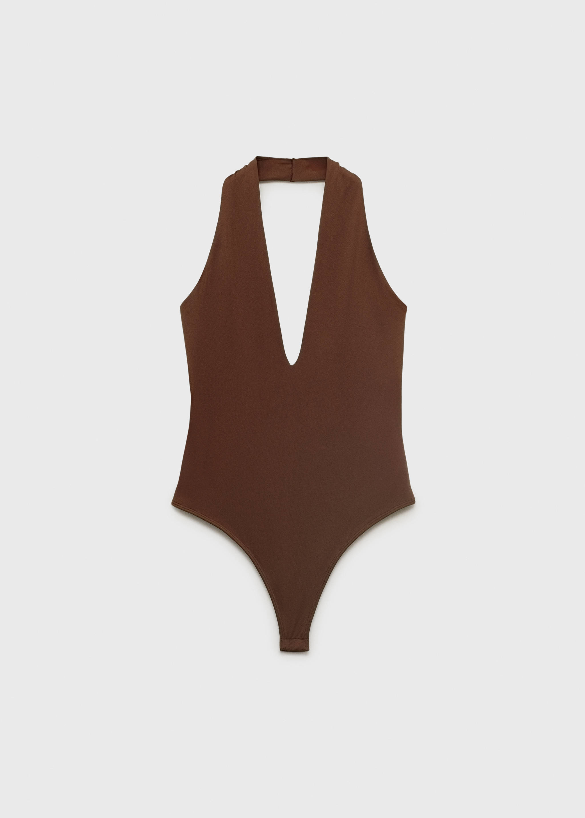 Body z dekoltem w szpic - Artykuł bez modela/modelki