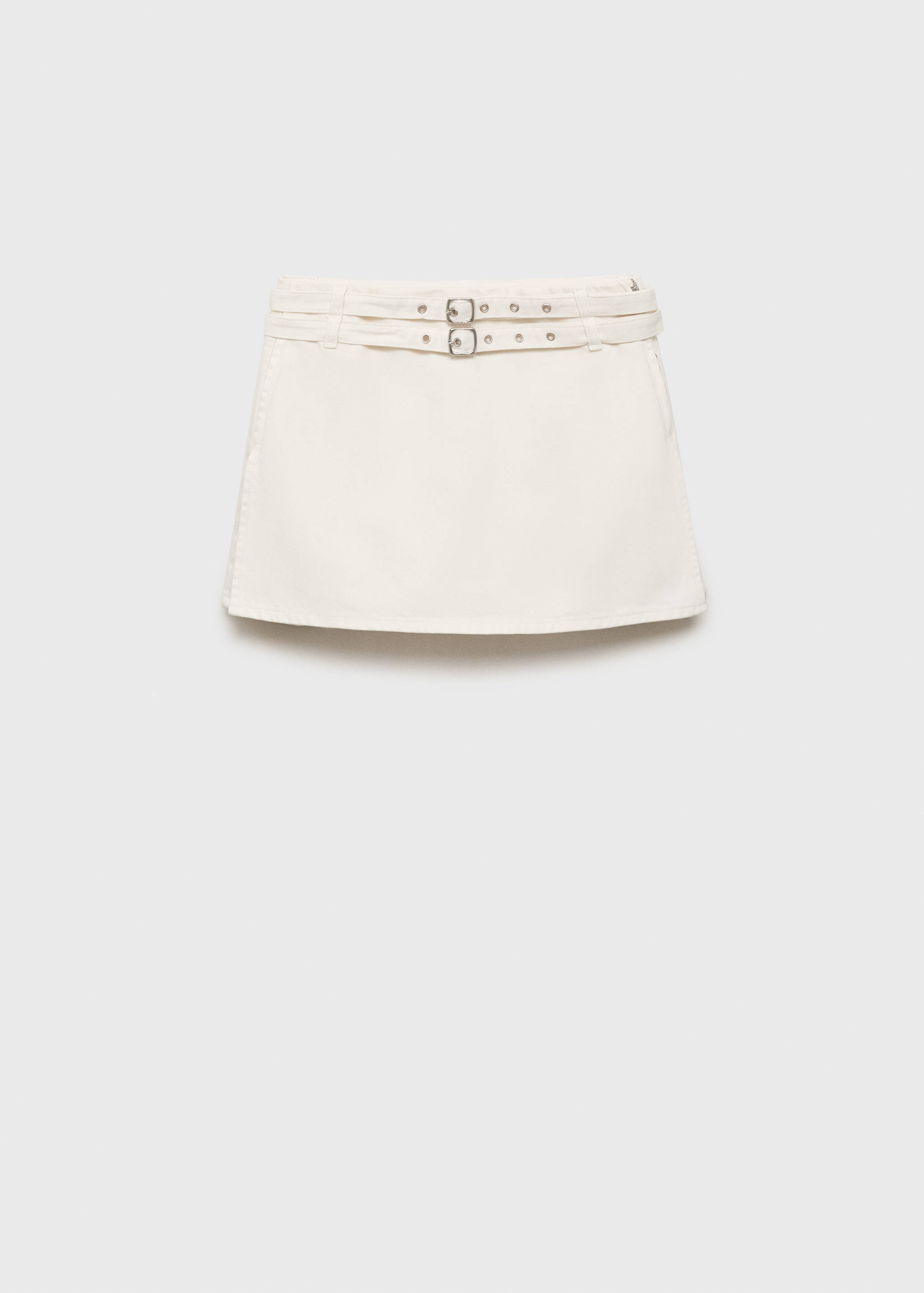 Denim culottes with double belt - Article without model