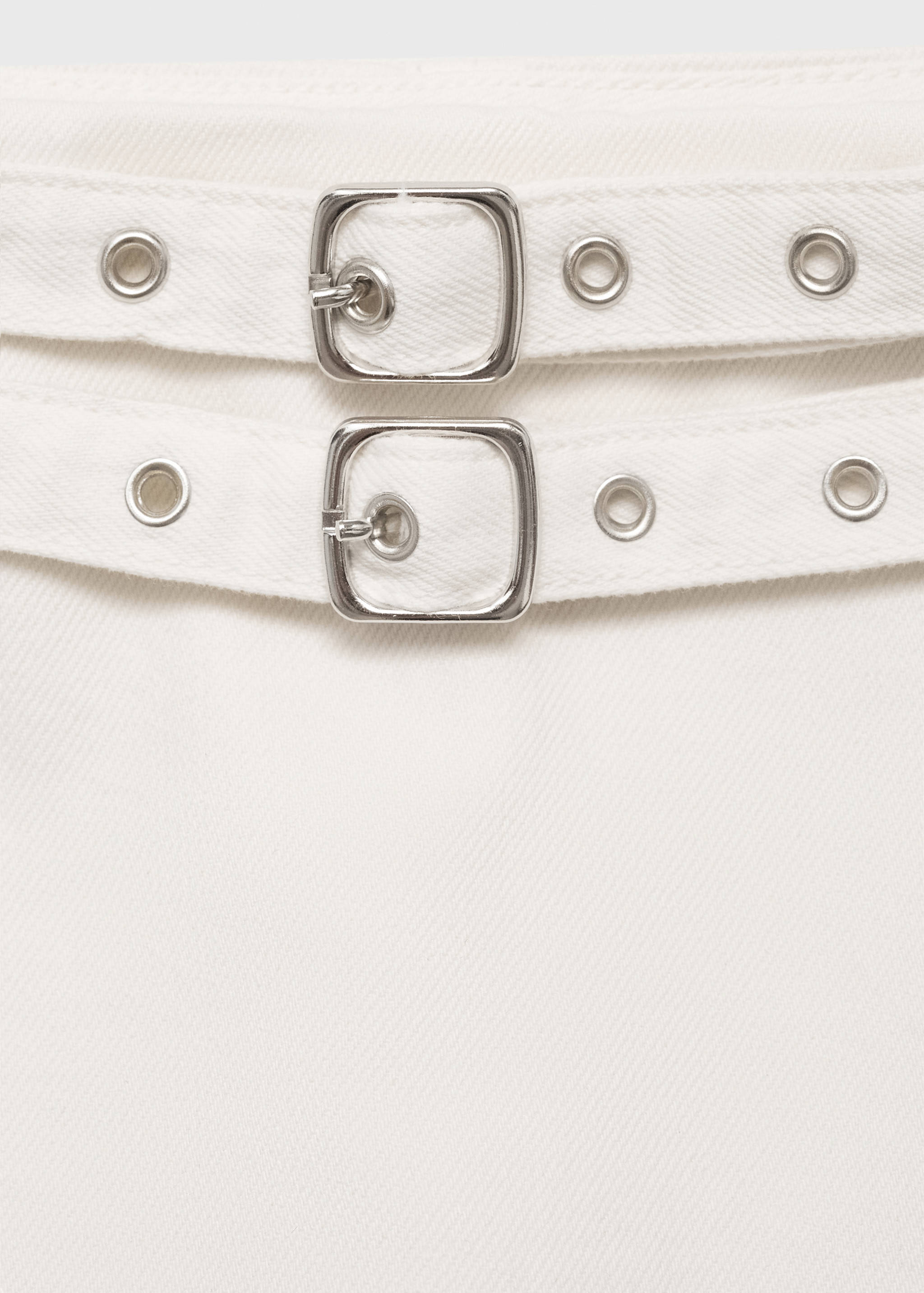 Denim culottes with double belt - Details of the article 8