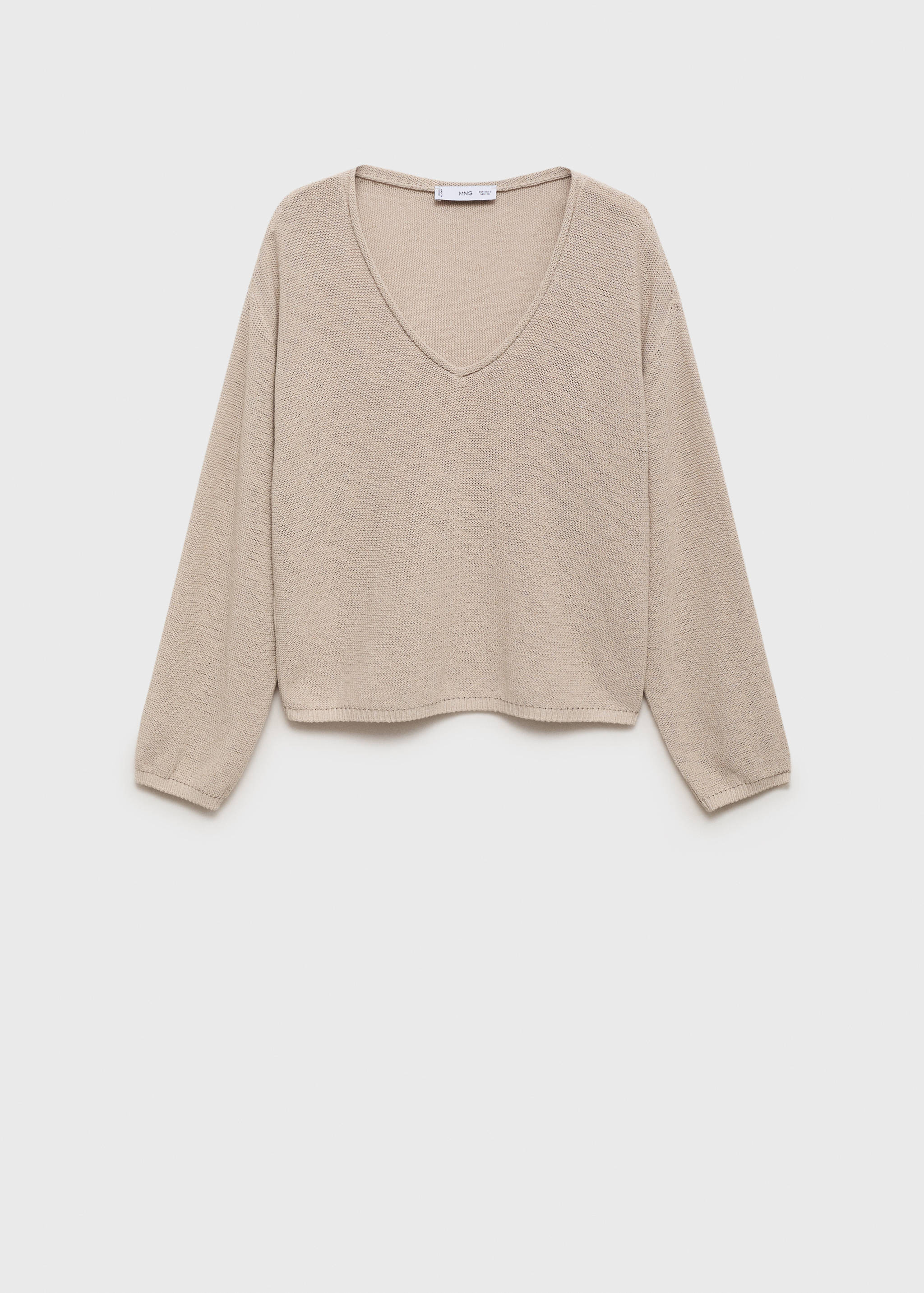 V-neck knit sweater - Article without model