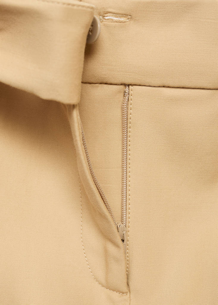 Mini-skirt with pleats — Beige