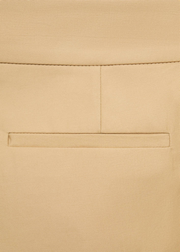 Mini-skirt with pleats — Beige