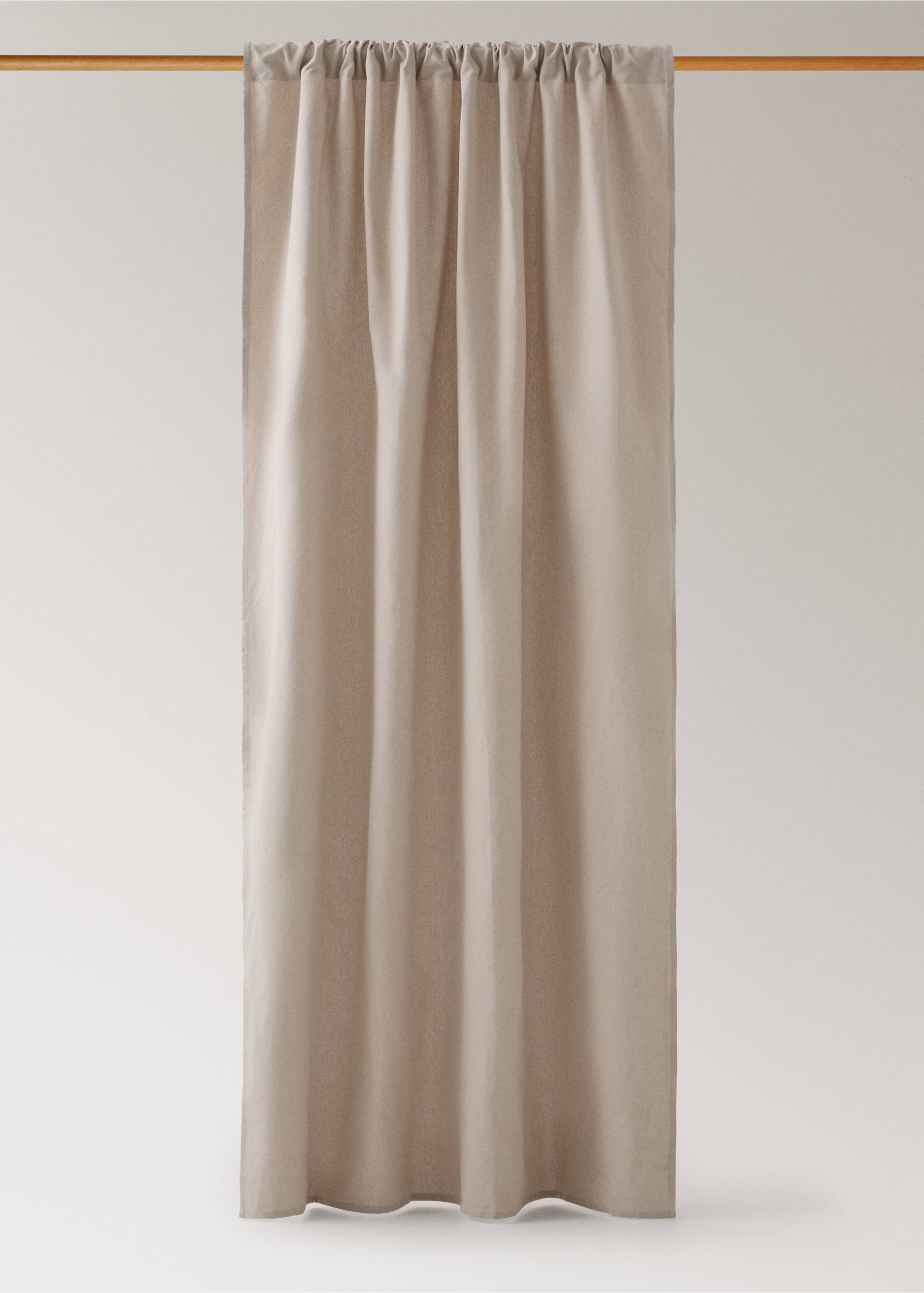 Cotton canvas design high-opacity curtain - Article without model, Vanilla. Ref: 17081278-00.