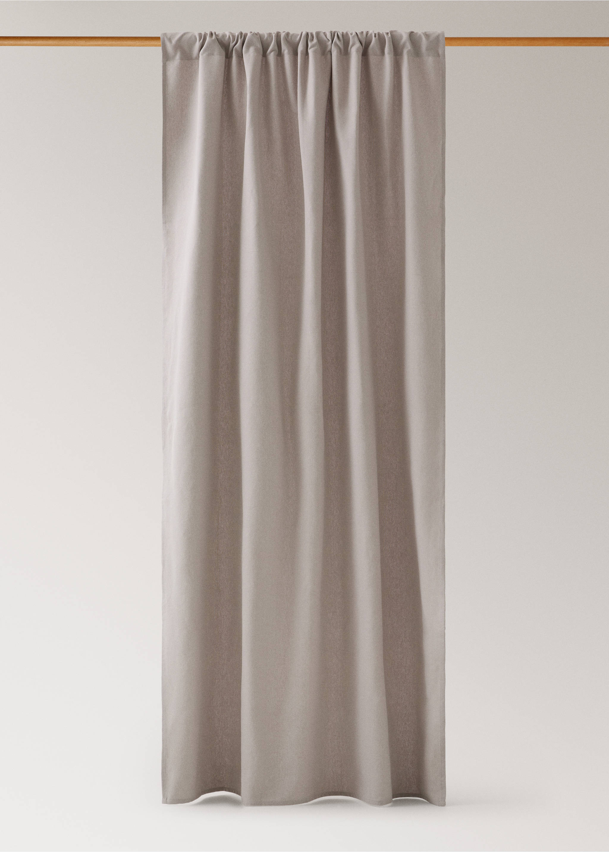 Cotton canvas design high-opacity curtain - Article without model, Light Heather Grey. Ref: 17081278-00.